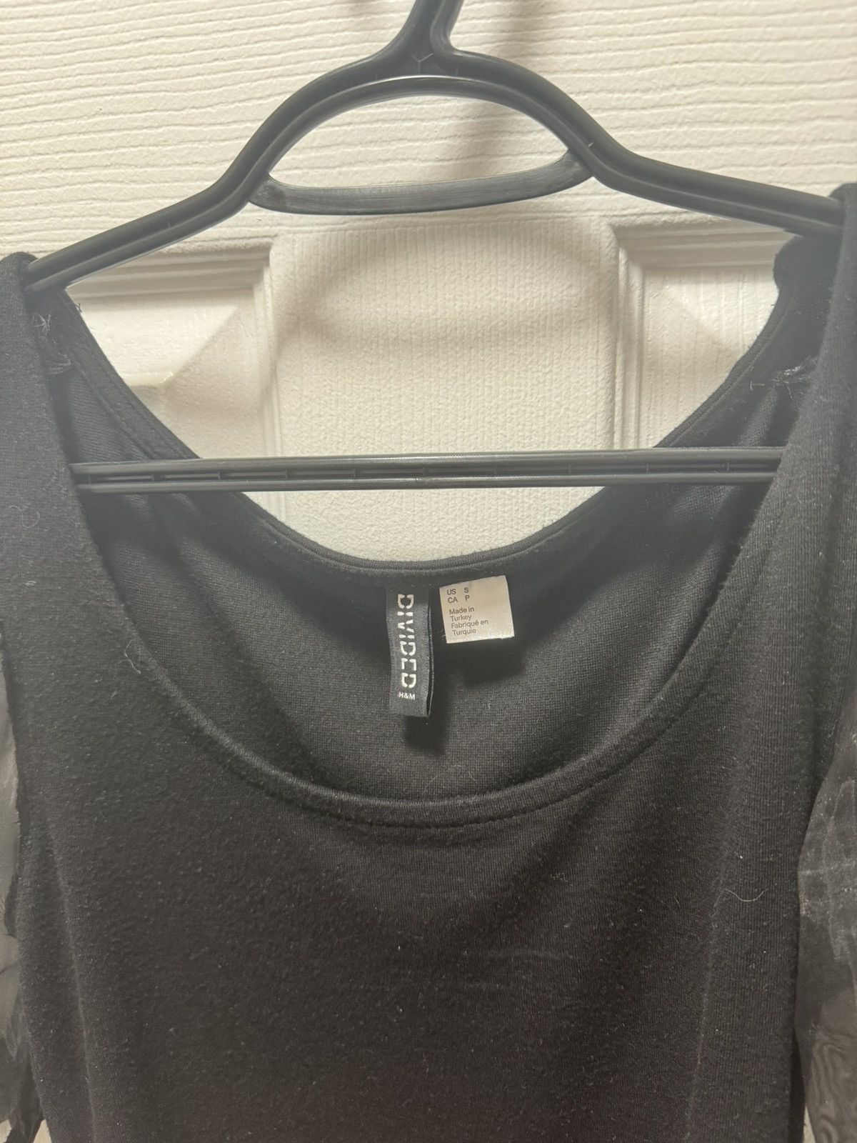 H&M Divided H&M Black Emo Fleece Sleeve Clown Blouse Size S / US 4 / IT 40 - 3 Thumbnail