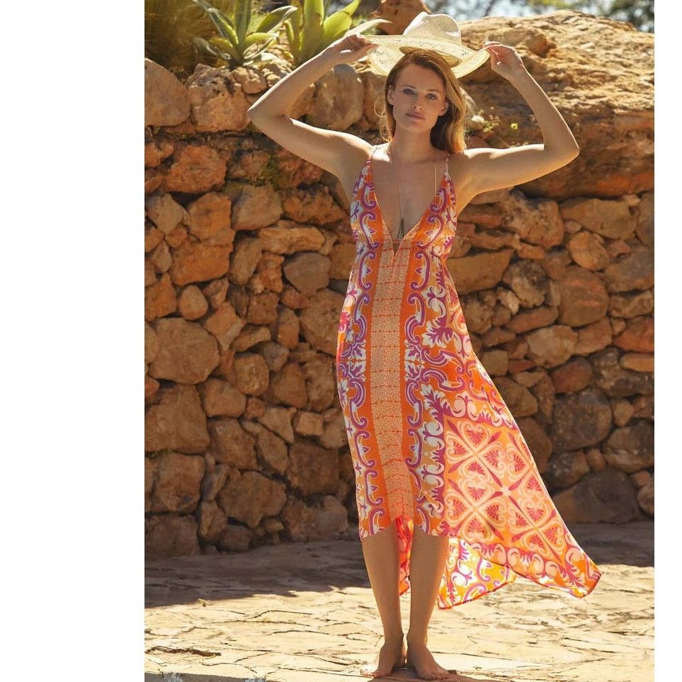 Anthropologie New Anthropologie Abstract Geo Midi Cover-Up Dress $120 S Size S / US 4 / IT 40 - 3 Thumbnail
