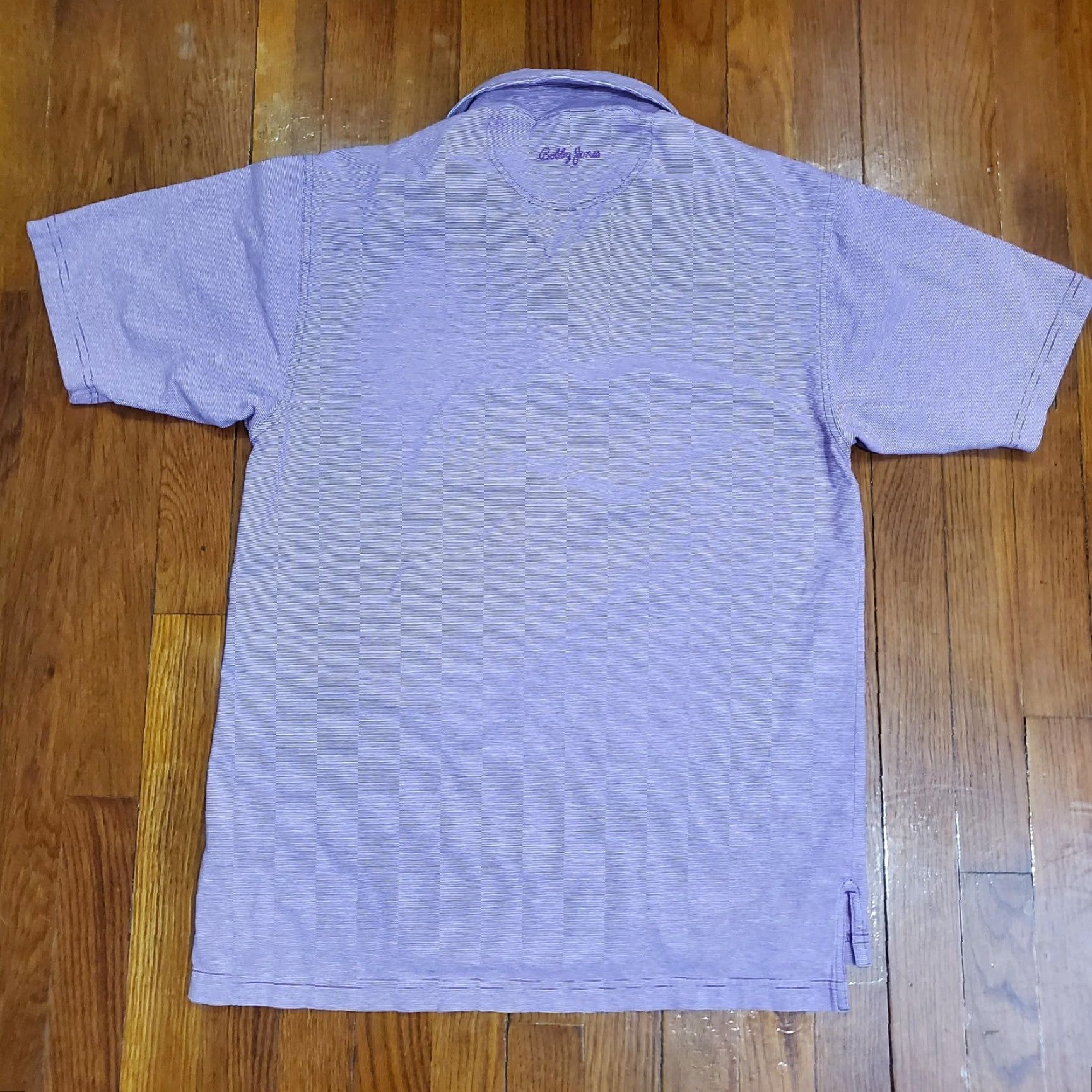Vintage Bobby Jones Polo Shirt Mens M Purple Striped Golf Performance Stretch Shirt Size US M / EU 48-50 / 2 - 7 Thumbnail