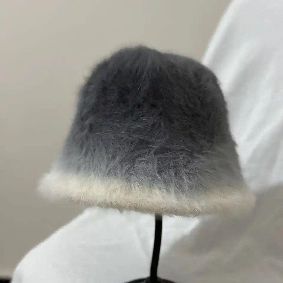 Designer Rabbit Hair Bucket Hat Size ONE SIZE - 1 Thumbnail