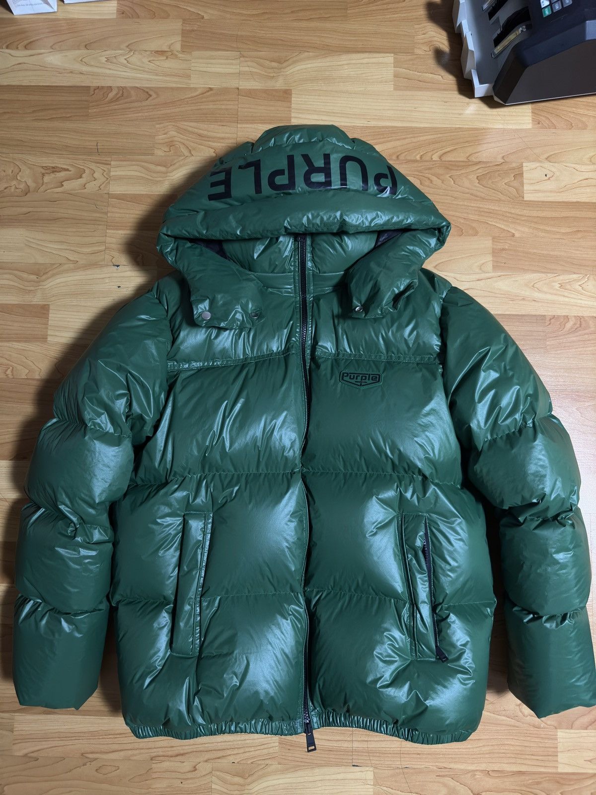 Purple Brand PURPLE BRAND GREEN NYLON PUFFER JACKET Size US M / EU 48-50 / 2 - 5 Thumbnail