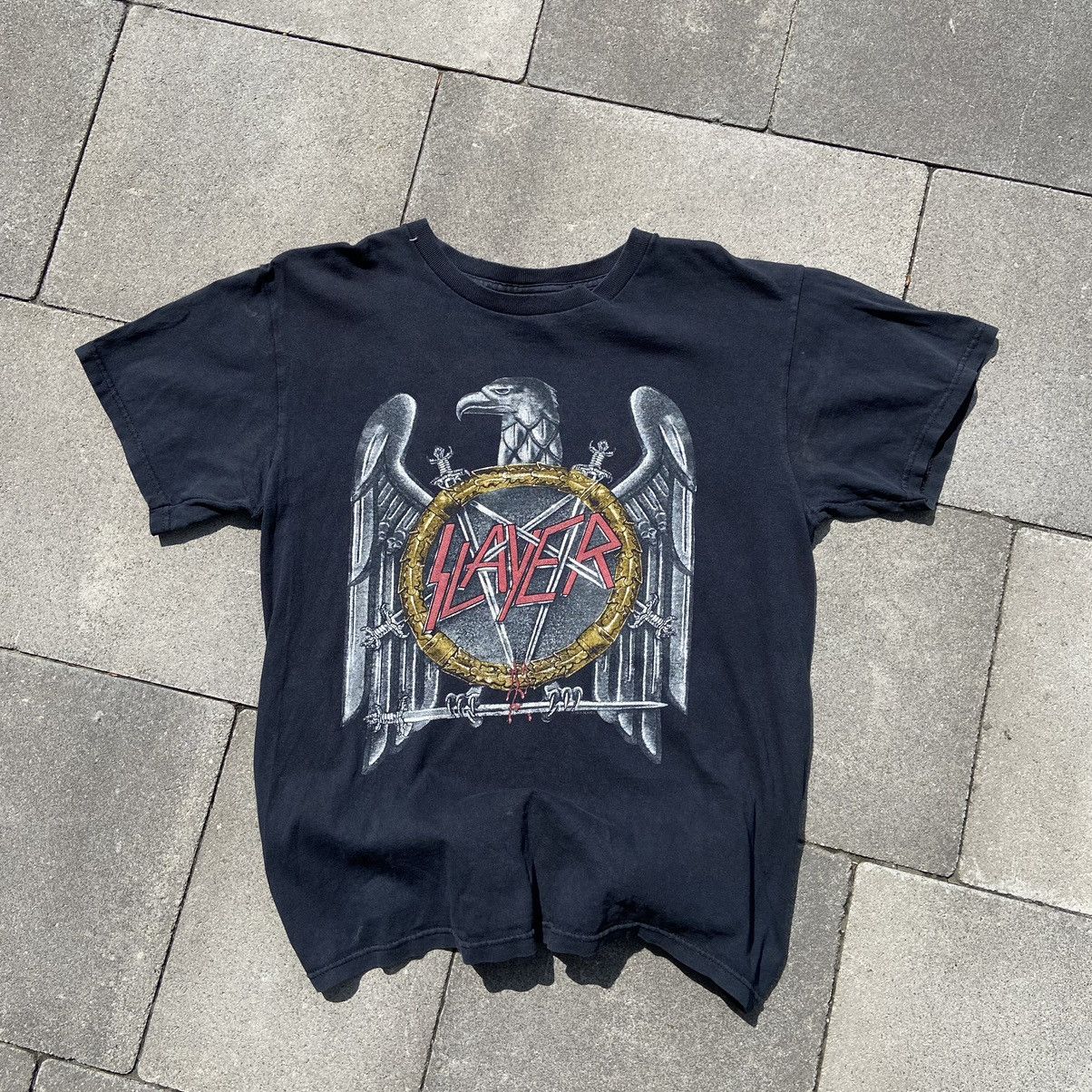 Slayer × Vintage 📌 Vintage Distressed Slayer 2003 Rock Tee Size US M / EU 48-50 / 2 - 2 Thumbnail