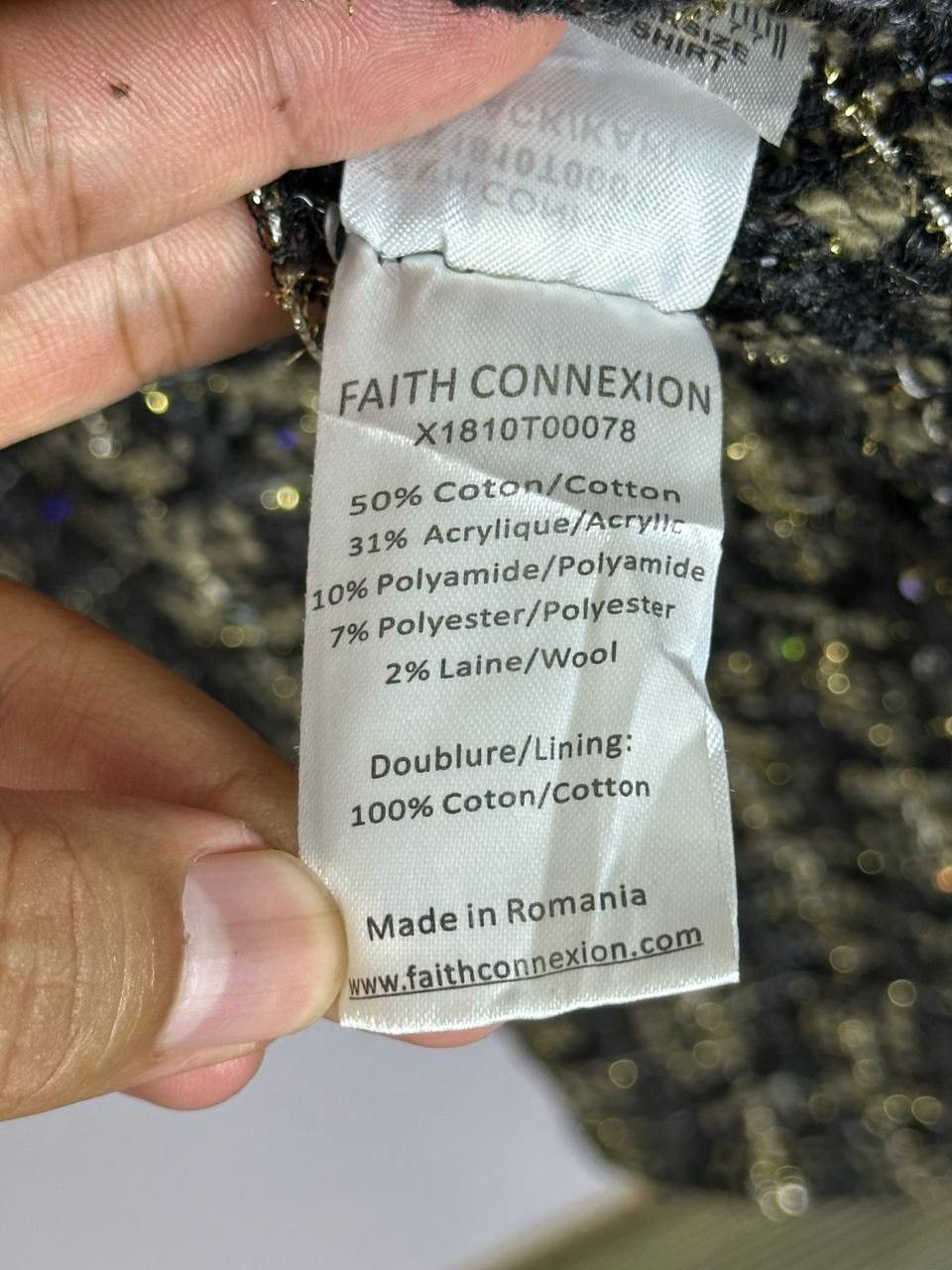 Faith Connexion Faith Connexion Tweed Oversize Hooded Shirt (PIT 22.5) Size S / US 4 / IT 40 - 12 Thumbnail