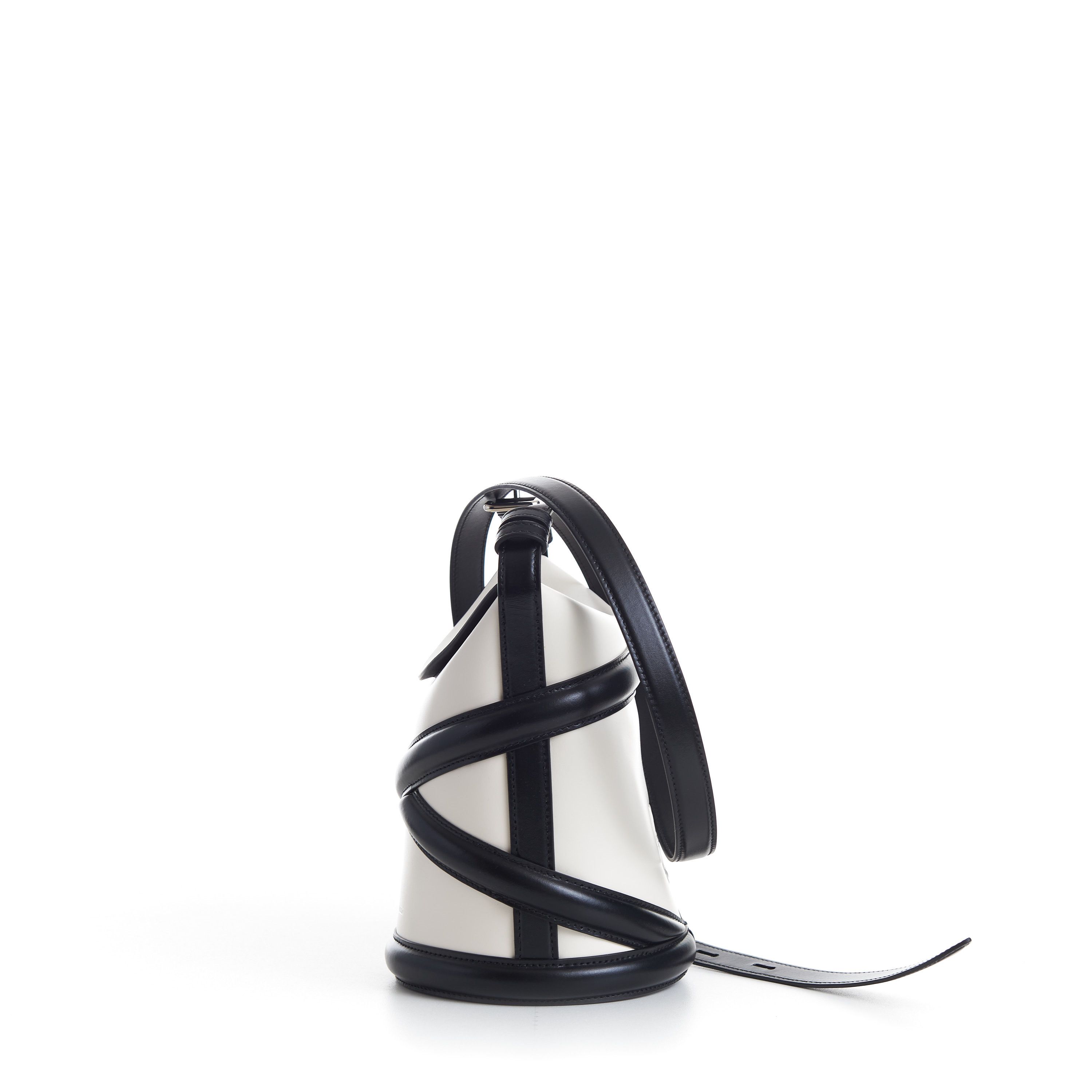 Alexander McQueen The Curve Bucket Bag - Ivory, Harness, Shoulder Strap Size ONE SIZE - 11 Thumbnail