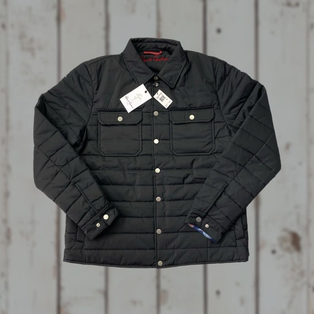 Robert Graham Robert Graham Jacket Mens Medium Black Quilted Snap Zip Pockets NEW NWT Size US M / EU 48-50 / 2 - 1 Thumbnail