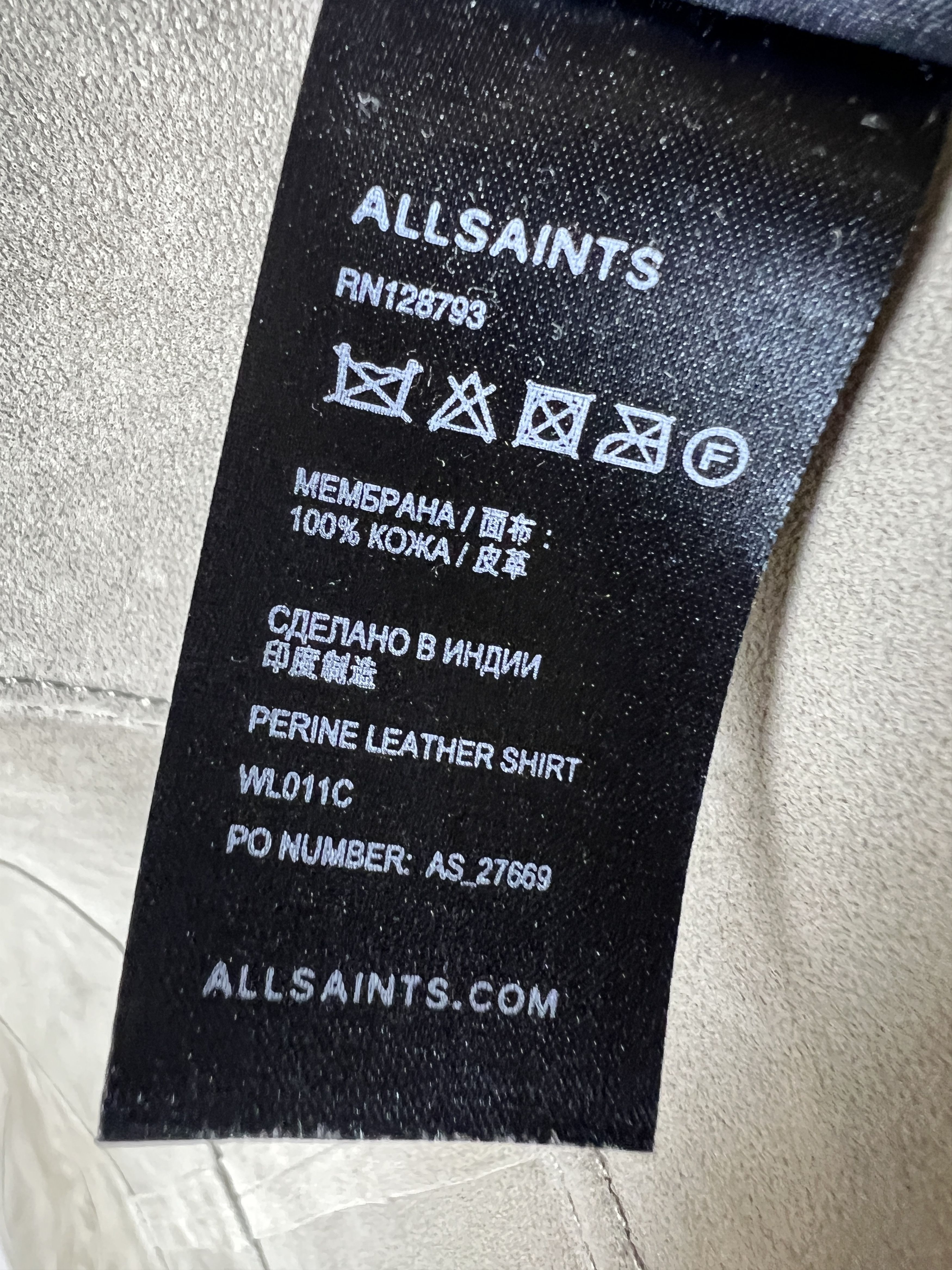 Allsaints ALLSAINTS Women's Beige Suede Leather Top Shirt Jacket Size M / US 6-8 / IT 42-44 - 8 Thumbnail