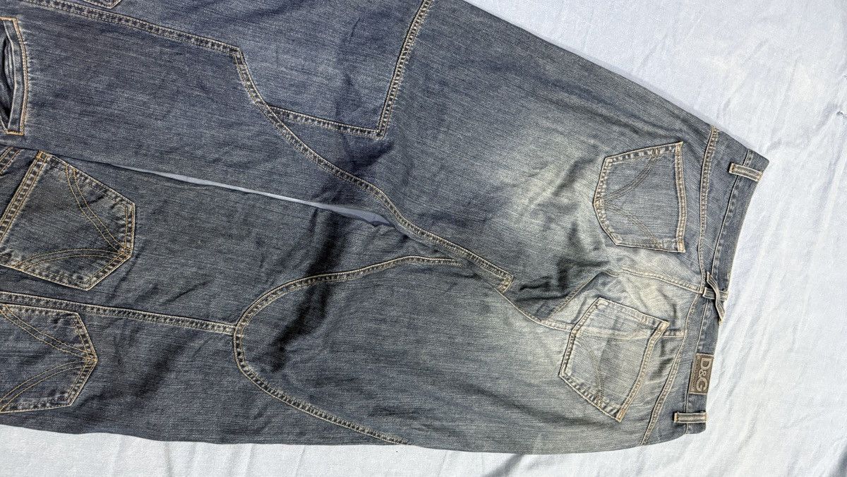 Dolce & Gabbana 00s y2k Vintage Dolce & Gabbana D&G Upside Down Denim Pants Size US 36 / EU 52 - 11 Thumbnail