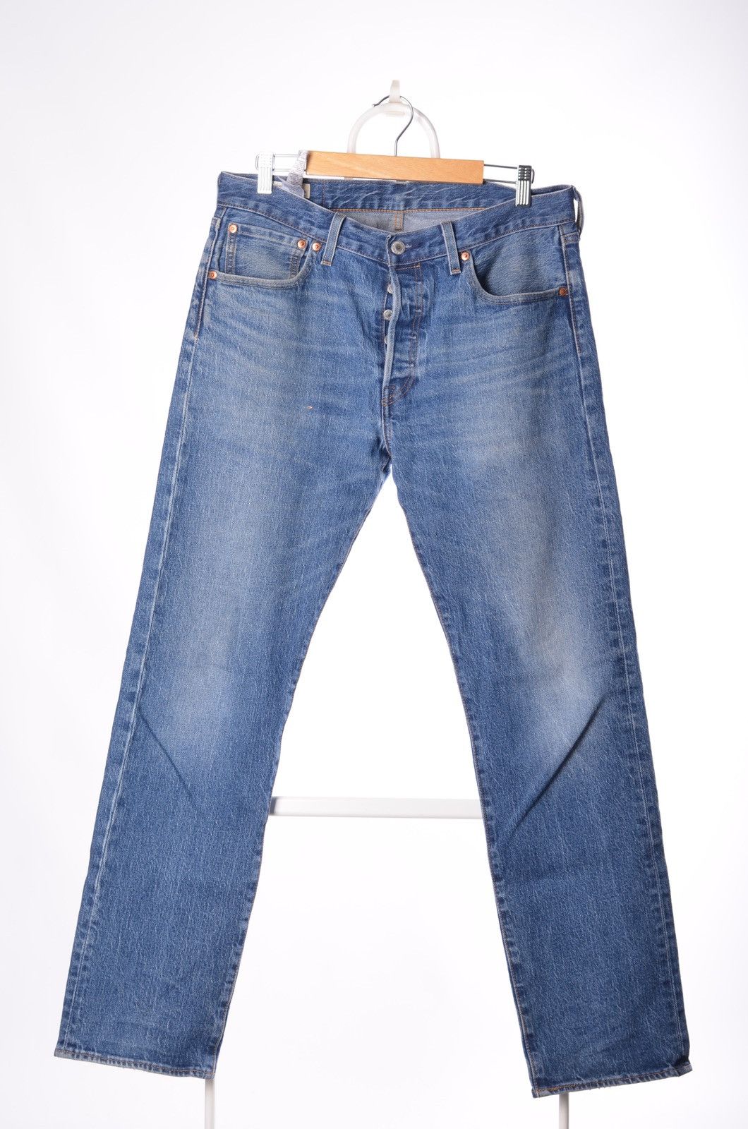 Levi's × Vintage LEVIS PREMIUM BIG E 501 FADED DENIM JEANS fits w33 Size US 32 / EU 48 - 3 Thumbnail