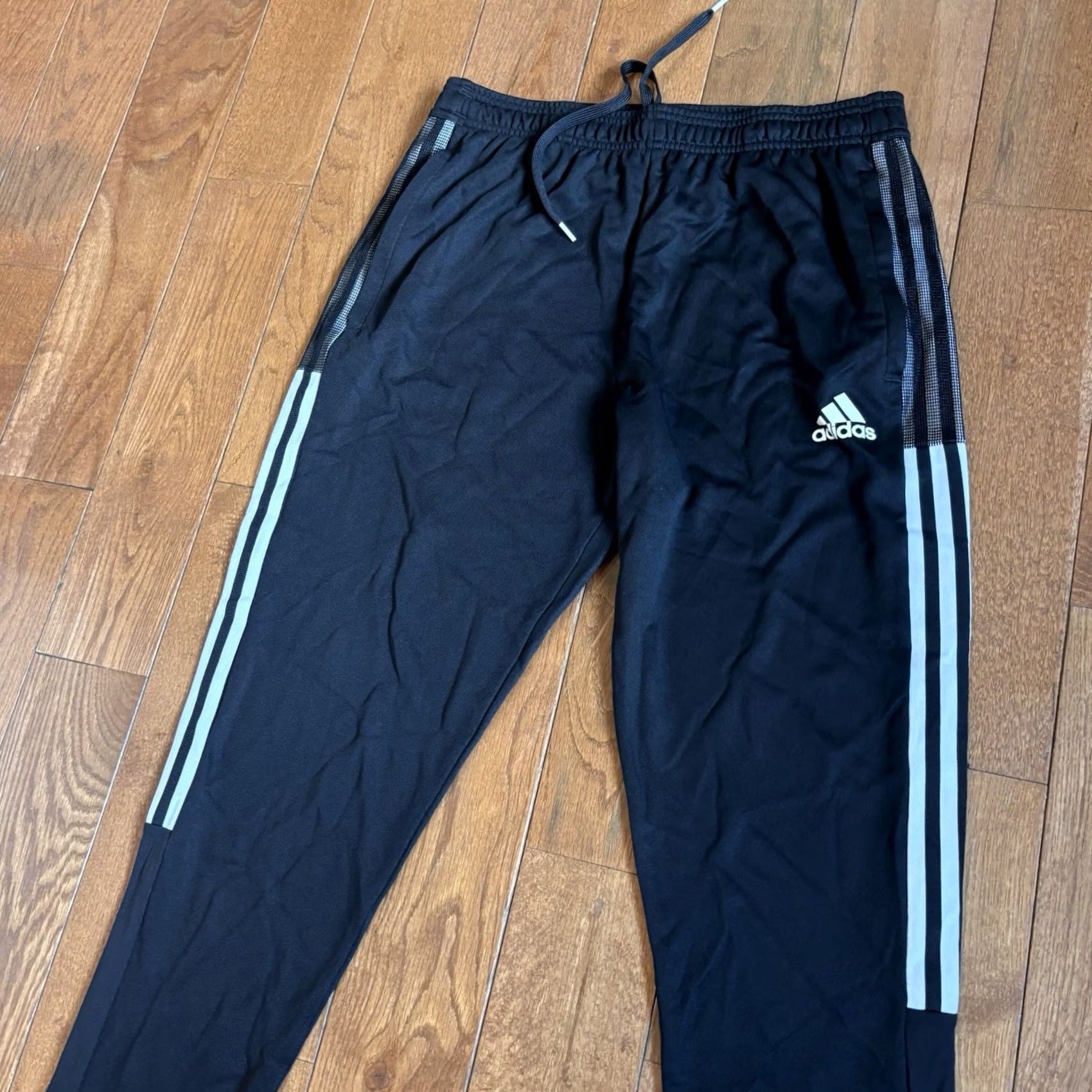 Adidas Adidas PrimeGreen AeroReady Track Pants L 30" Black White Mens Size US 33 - 5 Thumbnail