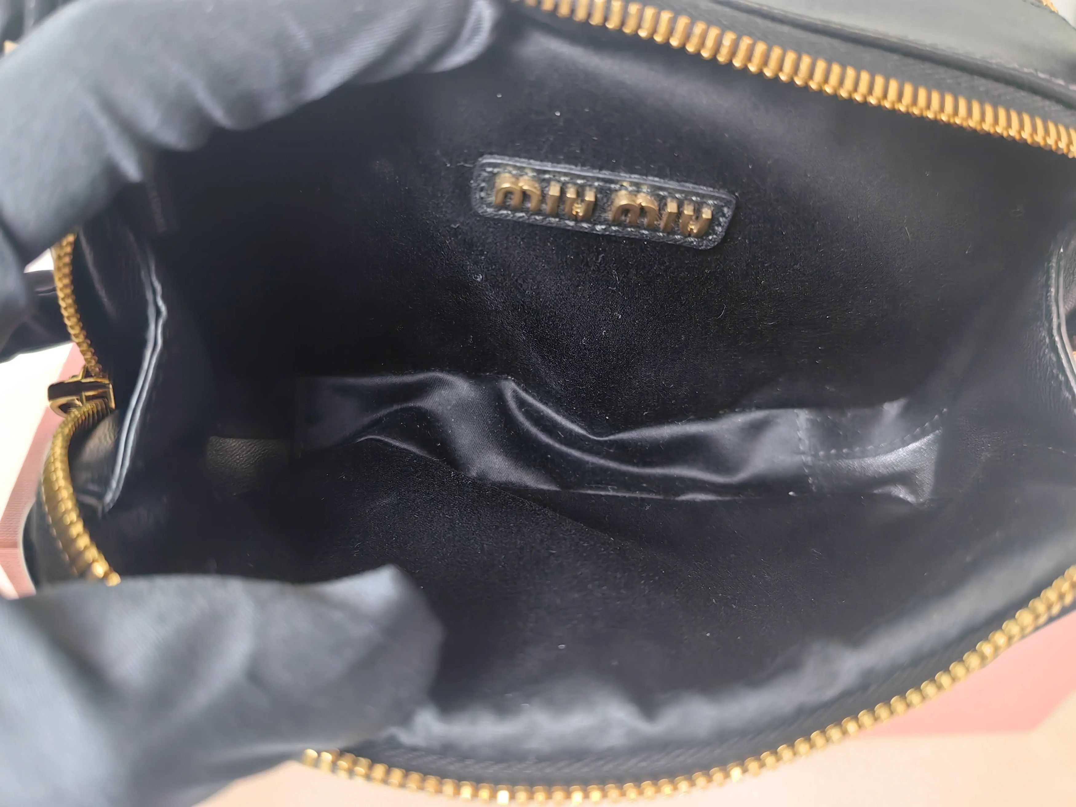 Miu Miu Miu Miu Black Matelassé Lambskin Shoulder Bag Size ONE SIZE - 8 Thumbnail