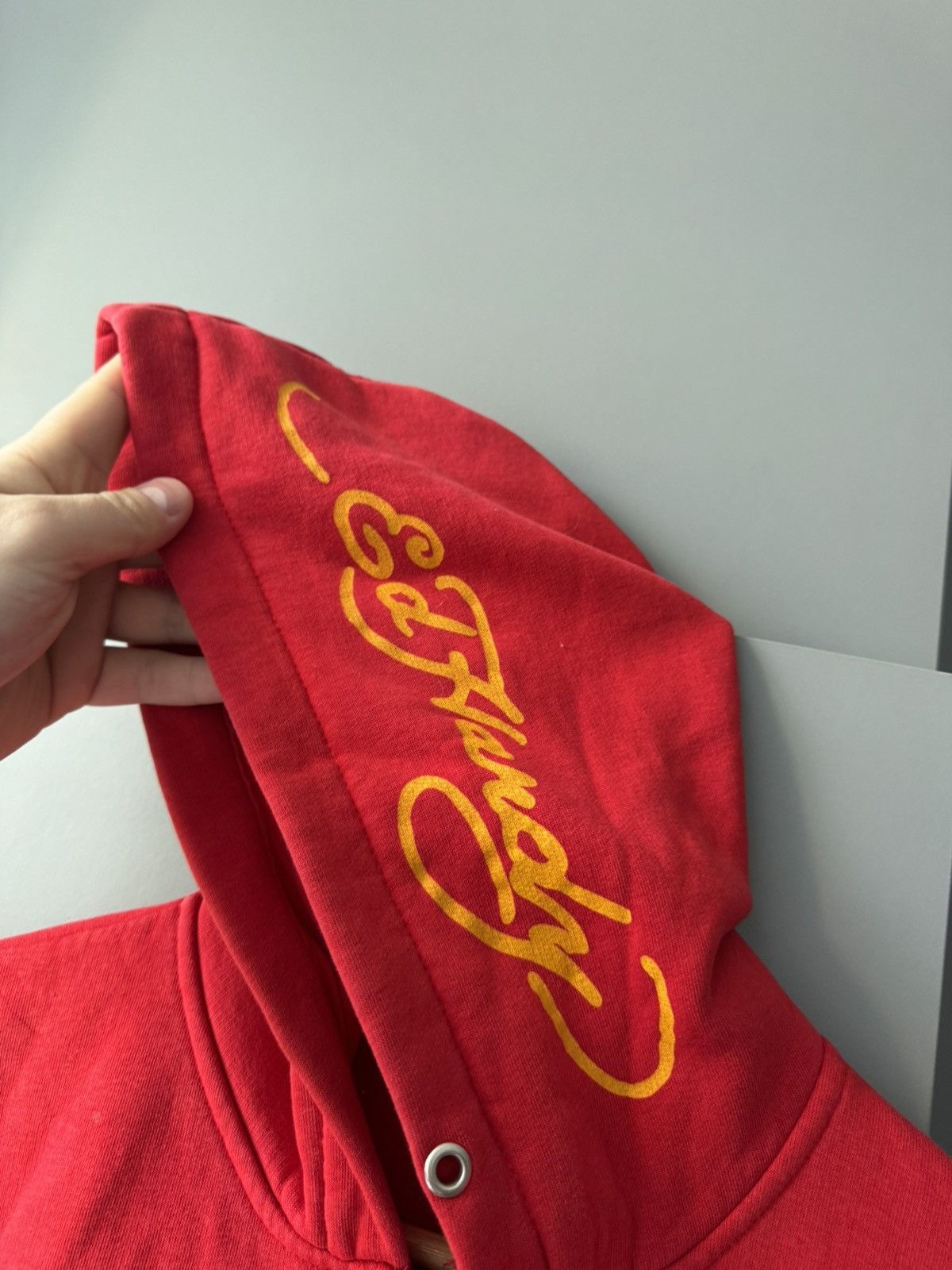 Christian Audigier Vintage y2k Ed Hardy Red Big Logo Zip Up Hoodie Sweatshirt Size US M / EU 48-50 / 2 - 8 Thumbnail