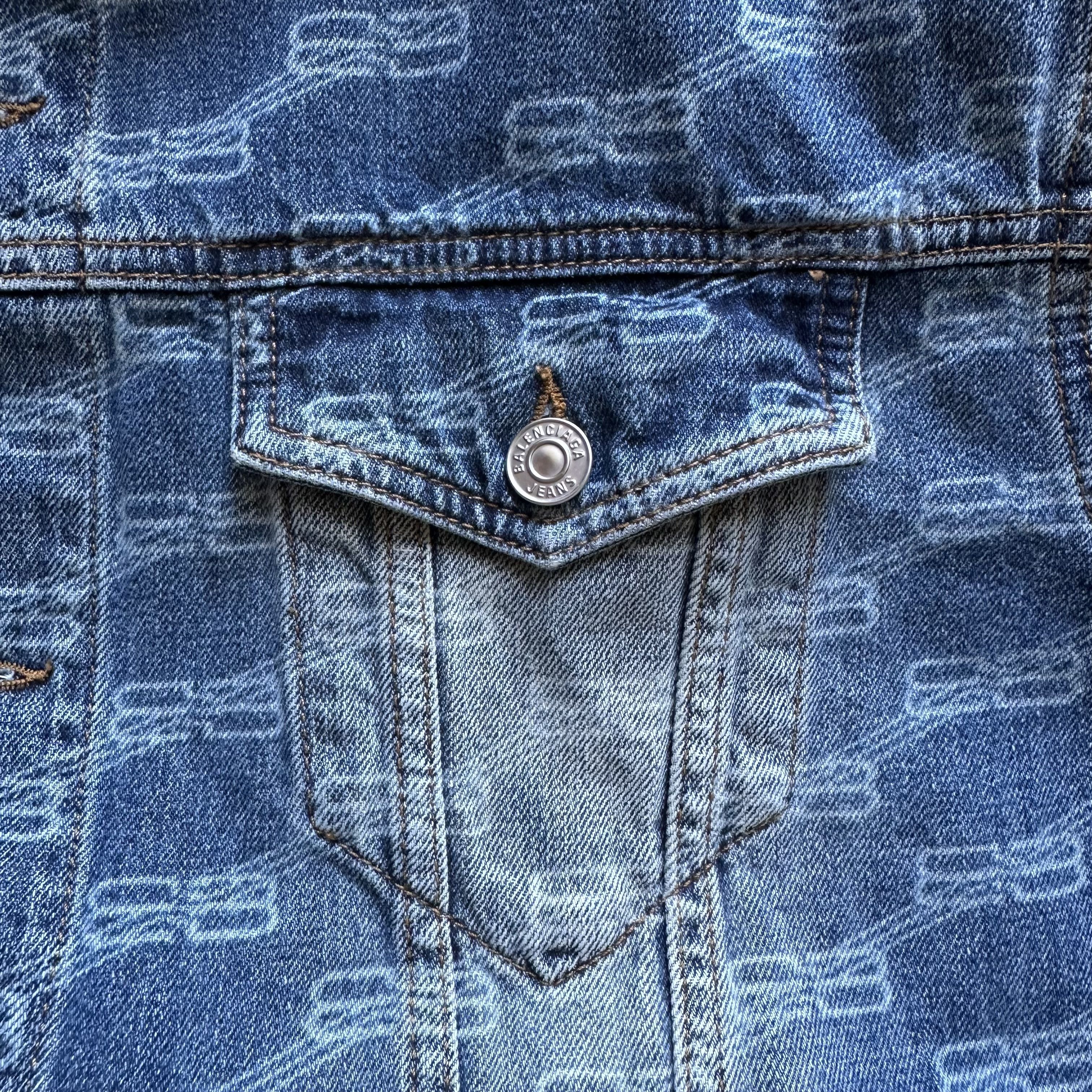 Balenciaga BALENCIAGA 'BB’ MONOGRAM Logo JACKET in ITALIAN DENIM Sz XS Size US XS / EU 42 / 0 - 6 Thumbnail