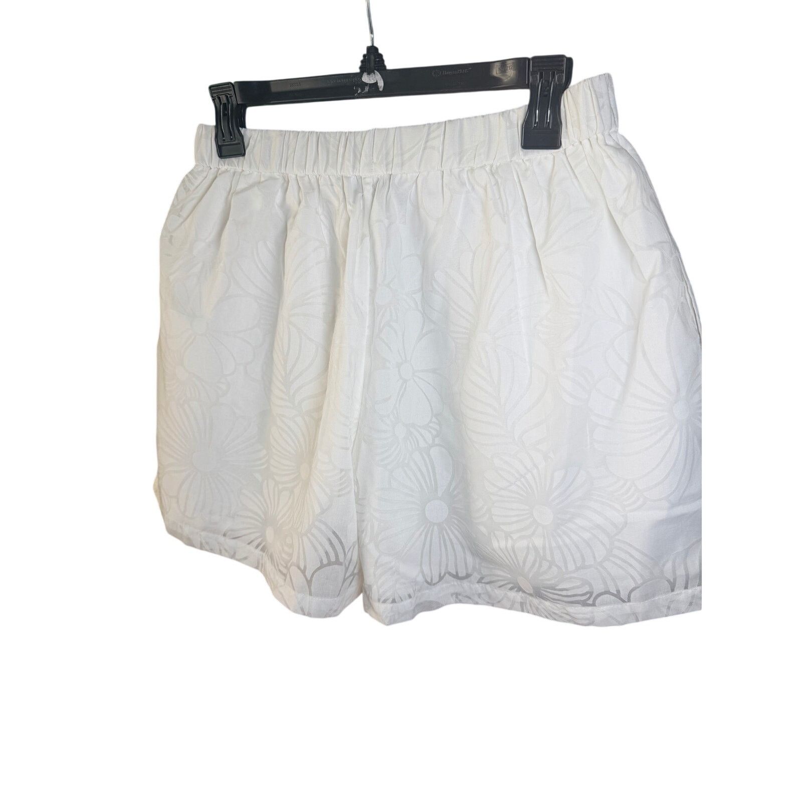 0044 Paris 0267 Roseanna Paris White Floral Mini Shorts Size 38 US 6 Size 28" / US 6 / IT 42 - 2 Thumbnail