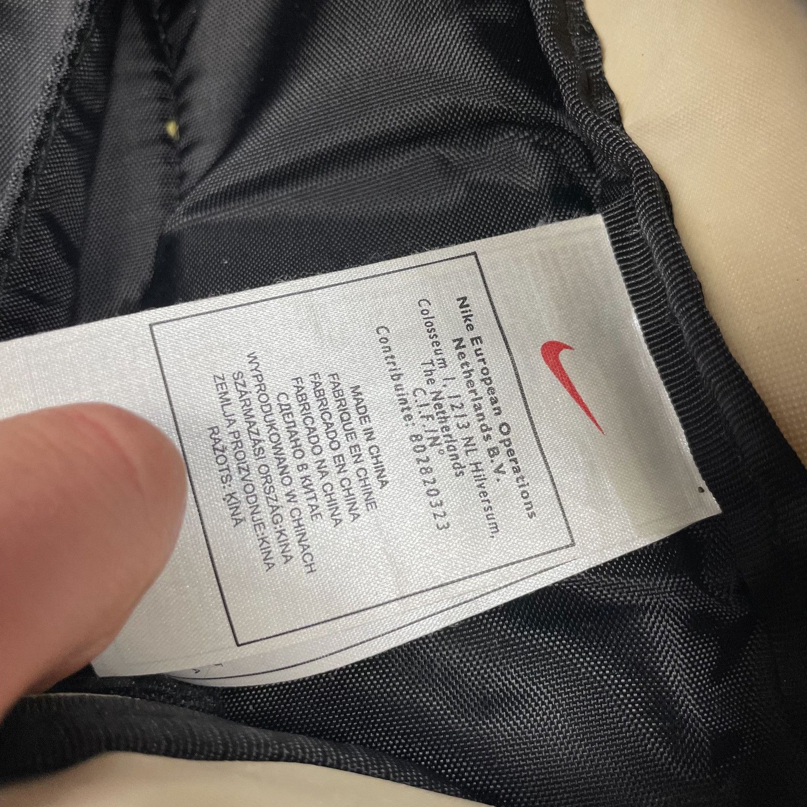 Nike × Vintage Nike Men's Gray Black Polyester Swoosh Pockets Backpack Bag Size ONE SIZE - 9 Thumbnail