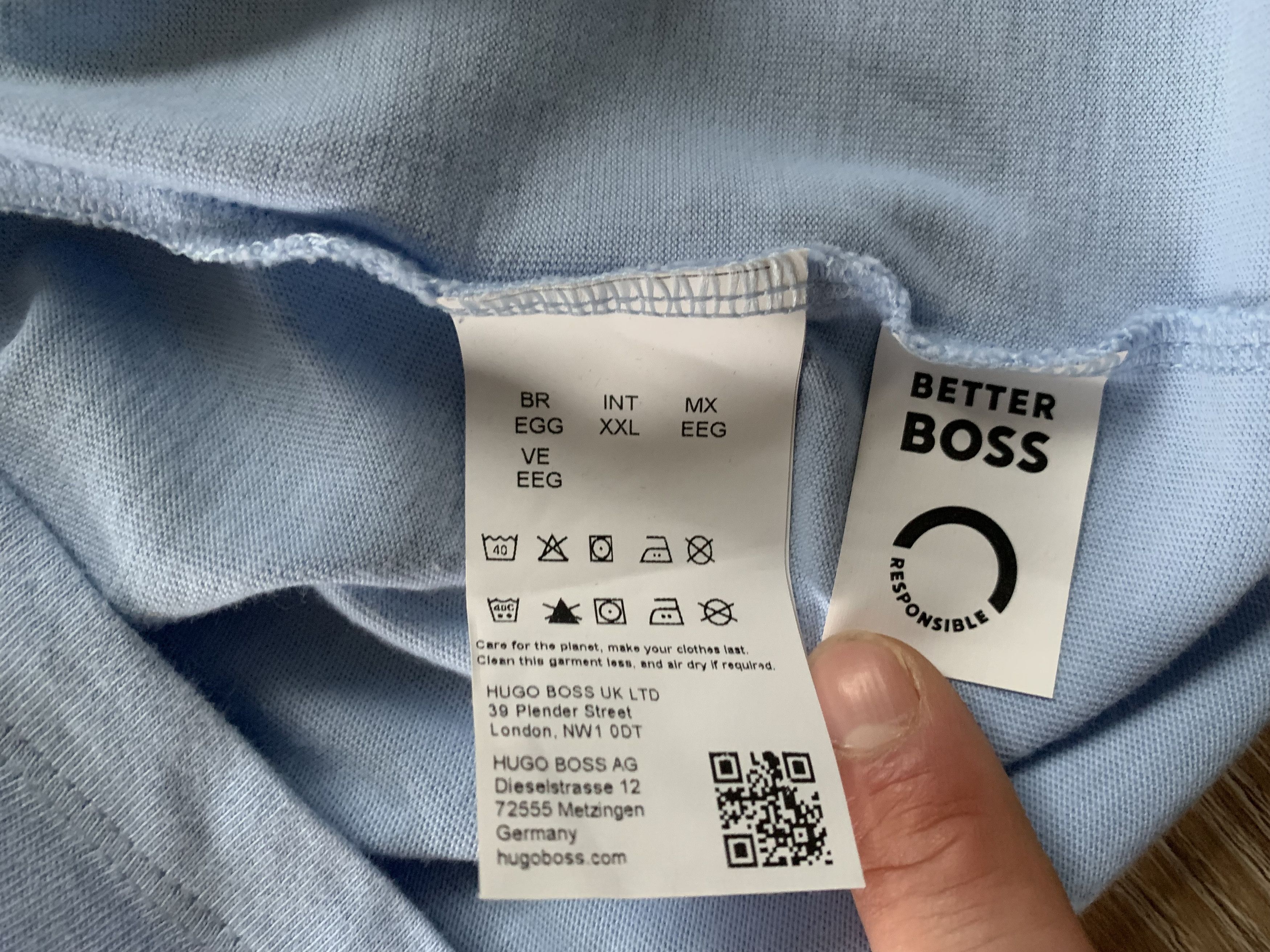 Hugo Boss Hugo Boss Basic Light Blue T Shirt 2024 Size US XXL / EU 58 / 5 - 6 Thumbnail