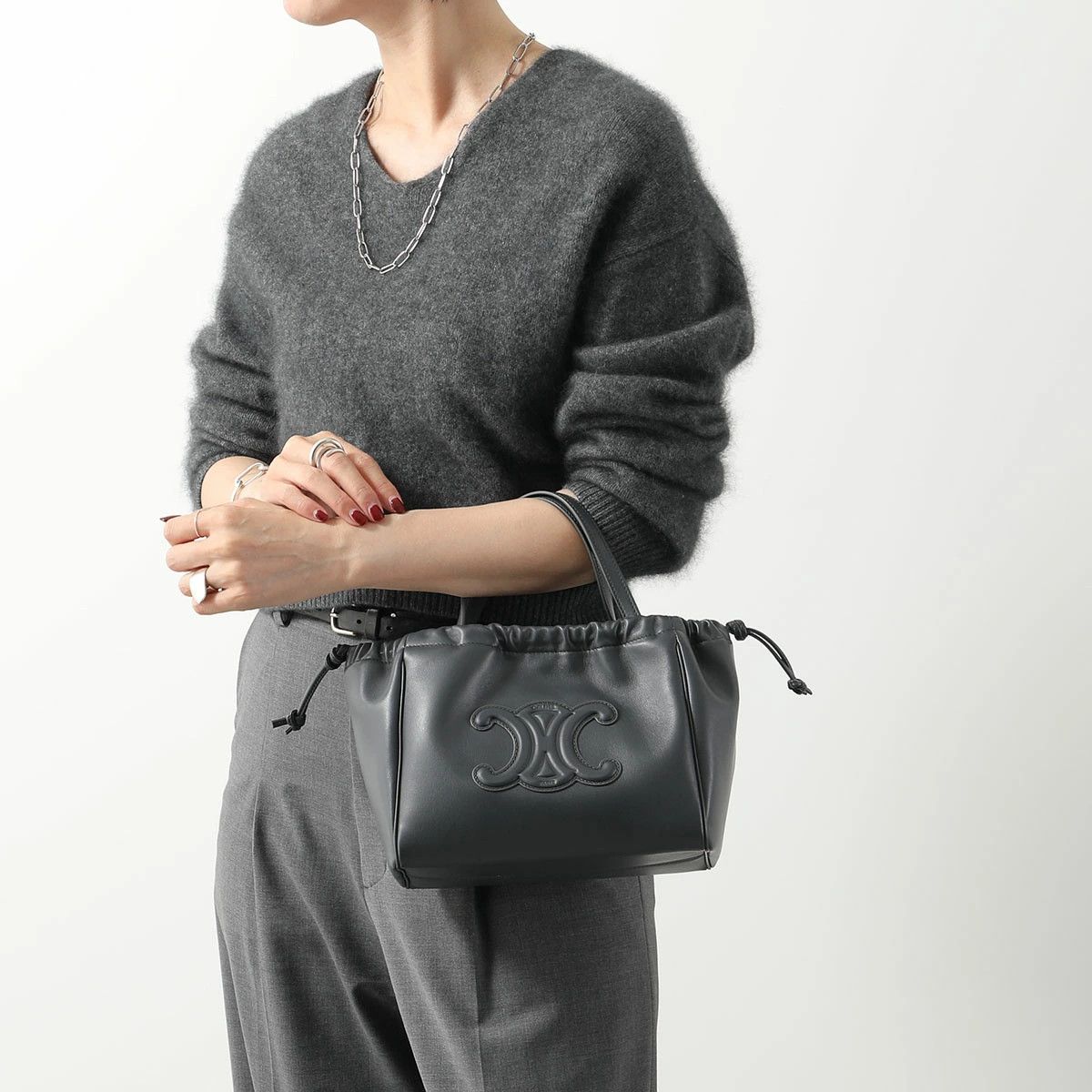 Celine o1bcso1str0725 Size : OS / 199973 Cuir Large Bag in Black Size ONE SIZE - 2 Thumbnail