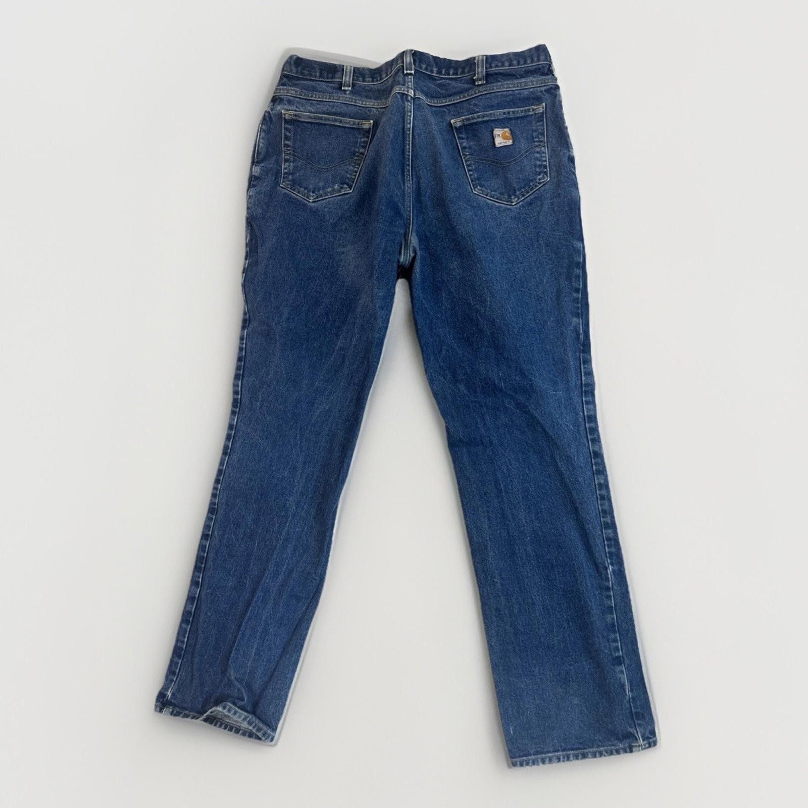 Carhartt Carhartt Flame Resistant men’s blue denim jeans 40x36 straig Size US 38 / EU 54 - 3 Thumbnail