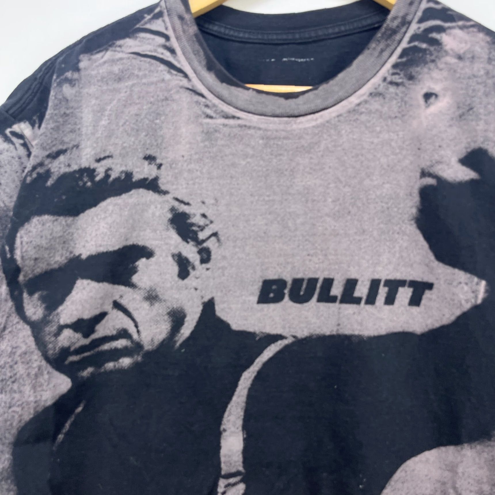 Vintage VINTAGE Steve McQueen Bullitt All Over Print T-Shirt Men L Black Mens Size L Size US L / EU 52-54 / 3 - 3 Thumbnail