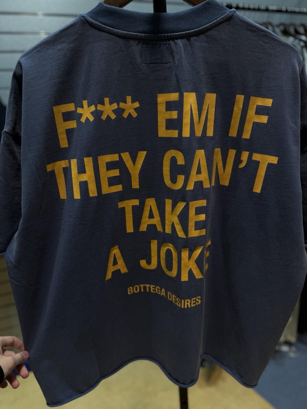 Bottega Desires BRAND NEW - Bottega Desires Tee T-Shirt F**k Joke (XL) Blue Size US XL / EU 56 / 4 - 7 Thumbnail