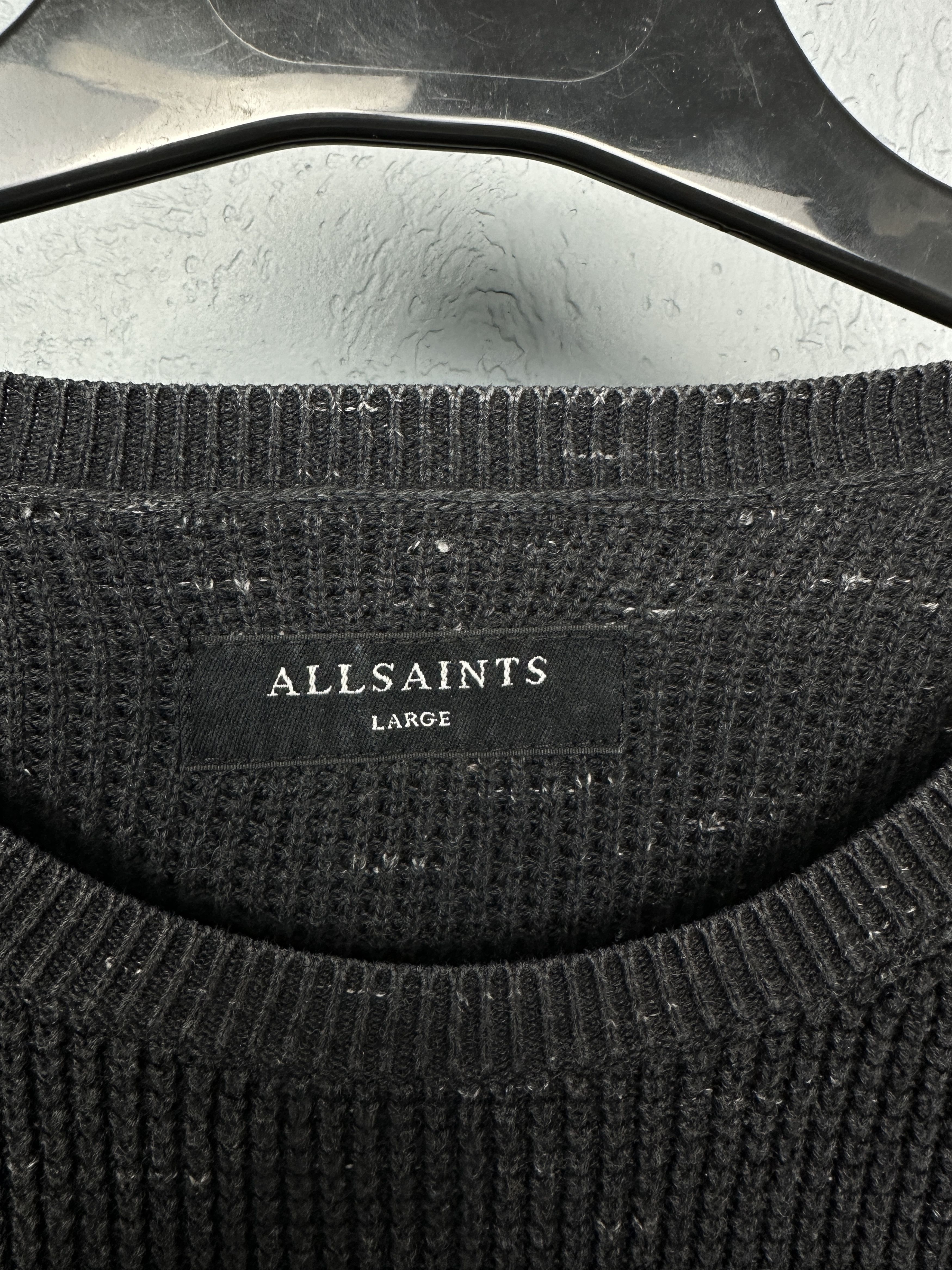 Allsaints Allsaints Trias Mens Cotton Knit Crew Neck Sweater Size US L / EU 52-54 / 3 - 4 Thumbnail