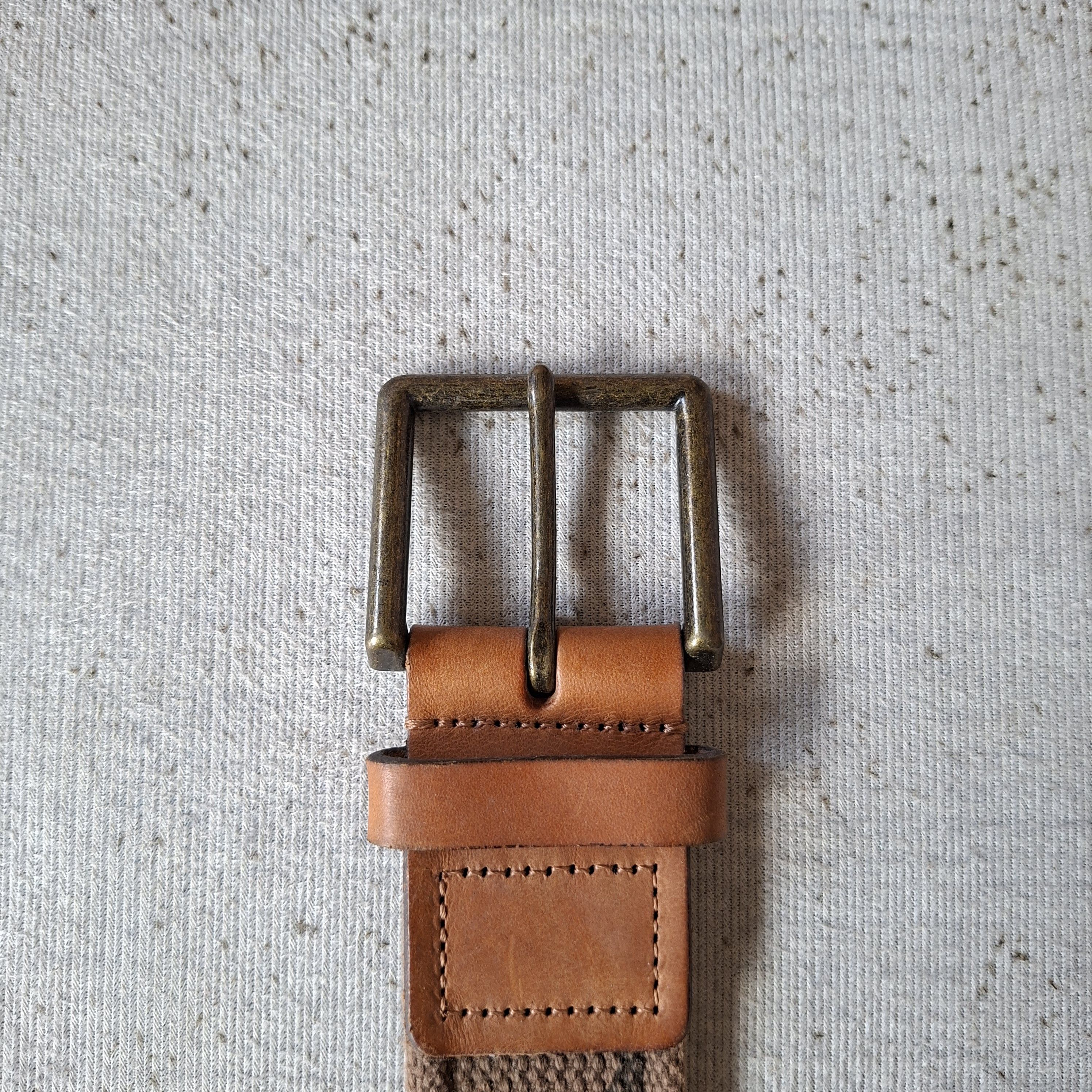 Alpha Industries 🇺🇲 Us air force solid brass military leather/canvas belt Size ONE SIZE - 3 Thumbnail