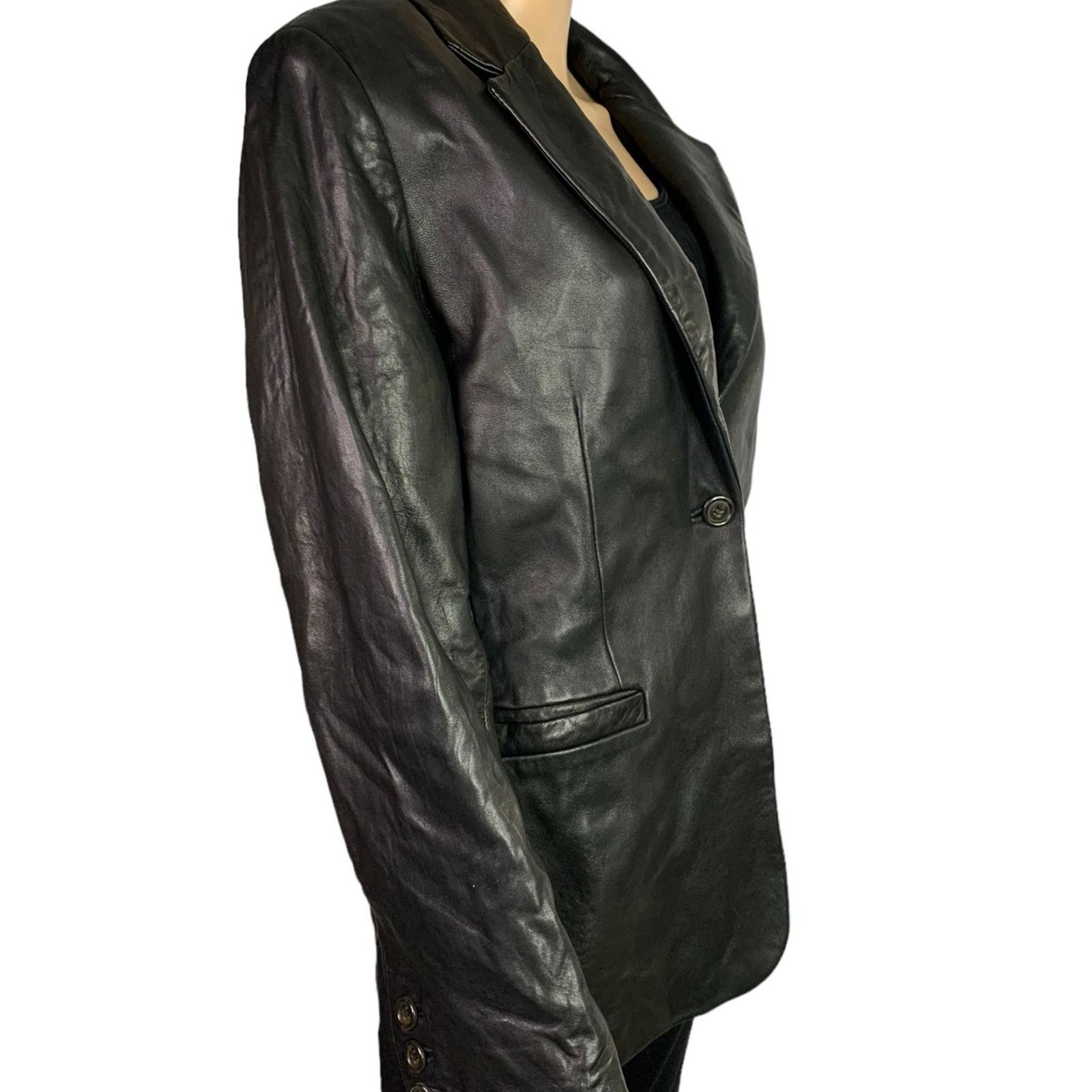 Andrew Marc Andrew Marc New York Women's Size 10 Car Coat 100% Leather Size L / US 10 / IT 46 - 5 Thumbnail