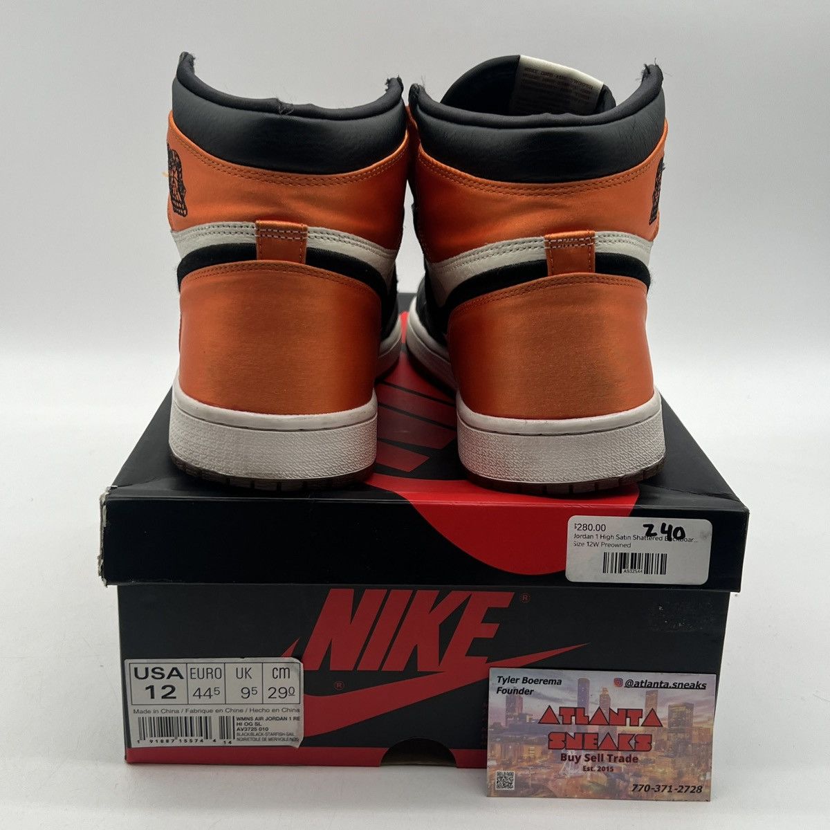Nike Wmns air Jordan 1 high satin shattered backboard Size US 12 / IT 42 - 3 Thumbnail