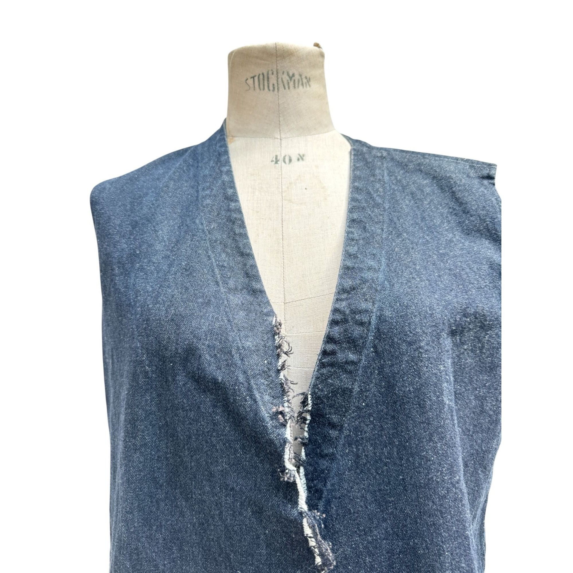 Maison Margiela FW 2001 Dark Navy Denim Vest Size S / US 4 / IT 40 - 4 Thumbnail