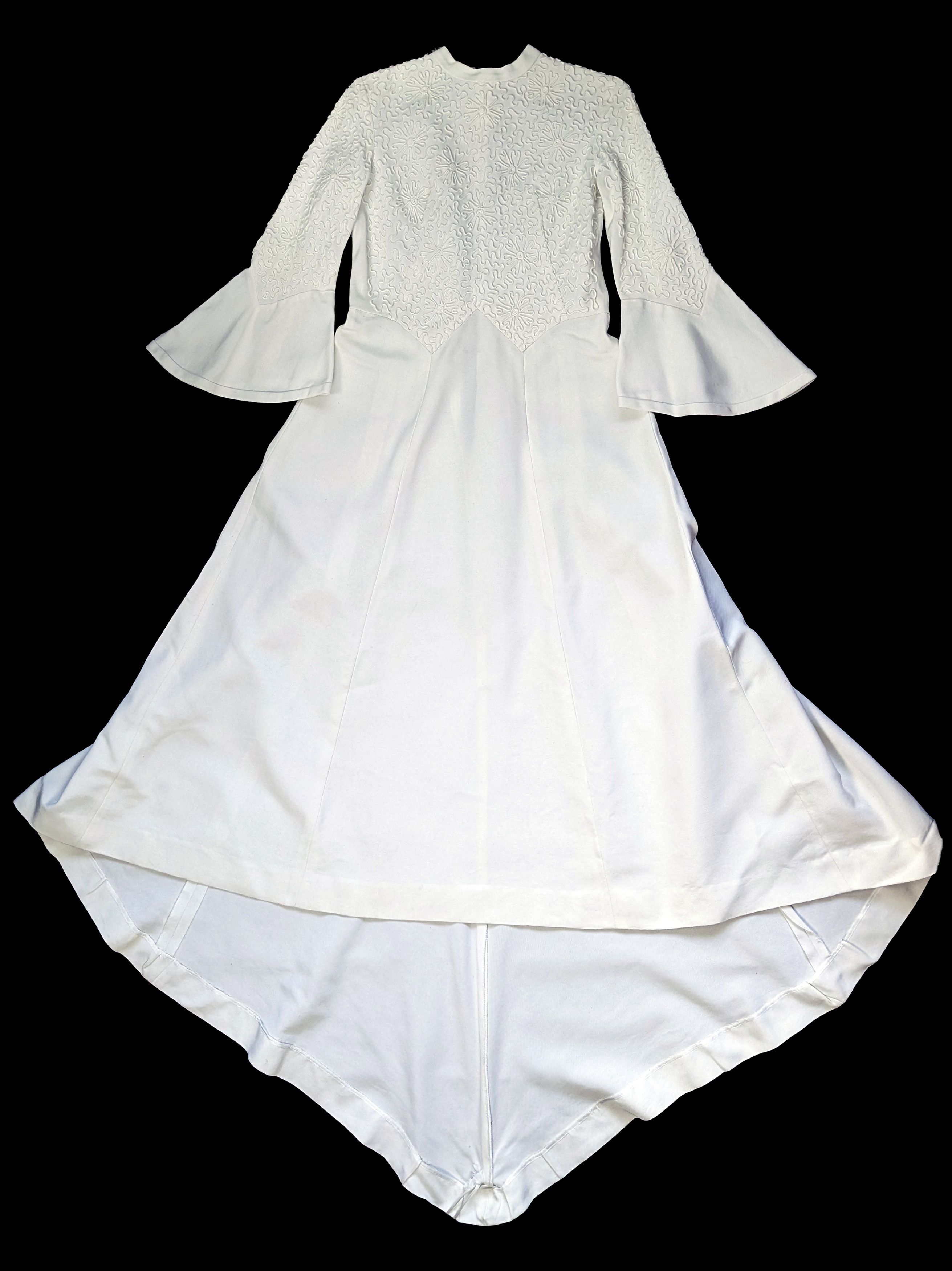 Vintage Maggy Rouff 50's Vintage White Haute Couture Wedding Dress Size S / US 4 / IT 40 - 7 Thumbnail