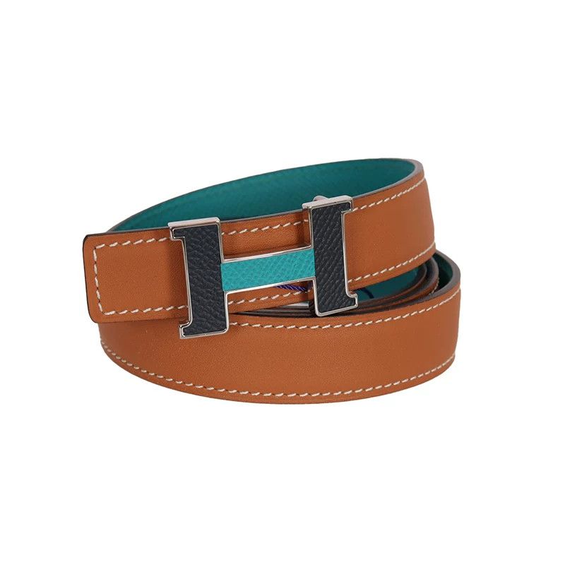 Hermes Hermes Leather Silver Belt S Men Size ONE SIZE - 1 Thumbnail