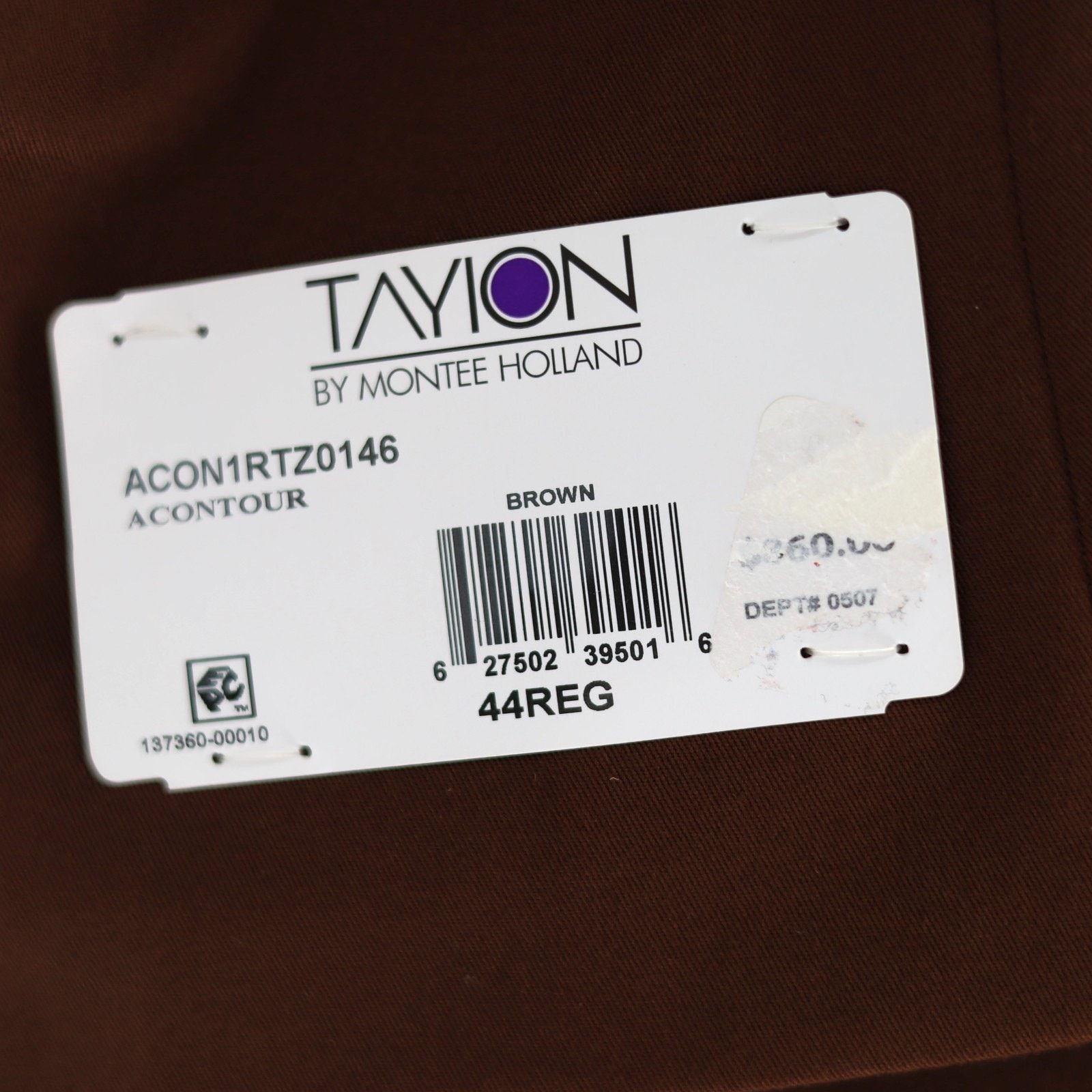 The Unbranded Brand Tayion Collection Men's Brown Formal Suit Jacket Size 44R Size 44R - 6 Thumbnail