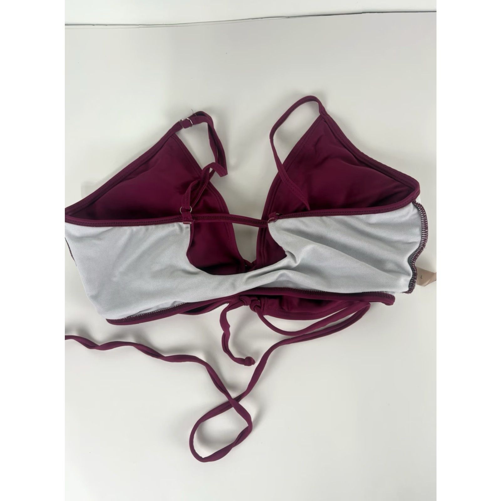 Shein Shein Magenta Deep Plunge Swimsuit Top Womens Size L Size L / US 10 / IT 46 - 4 Thumbnail