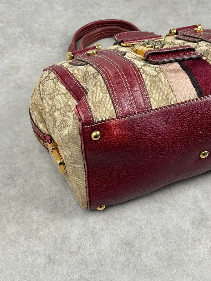 Gucci SS2009 Gucci Red & Beige Monogram Heritage Bag by Frida Giannini Size ONE SIZE - 10 Thumbnail