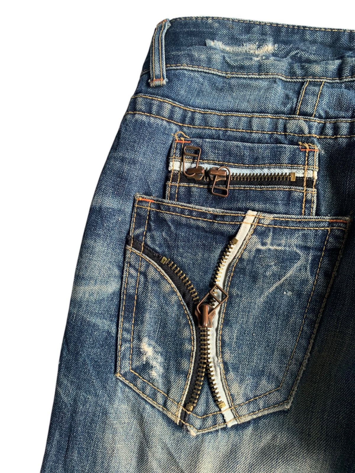 Kapital JAPANESE LOLITA PUNK STYLE FADED & RUSTY DISTRESSED DENIM☠️ Size US 33 - 10 Thumbnail