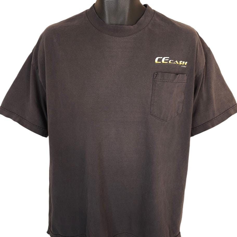 Vintage Vintage CE Cash T Shirt Mens Size XL Black Y2K Webmasters Size US XL / EU 56 / 4 - 2 Thumbnail