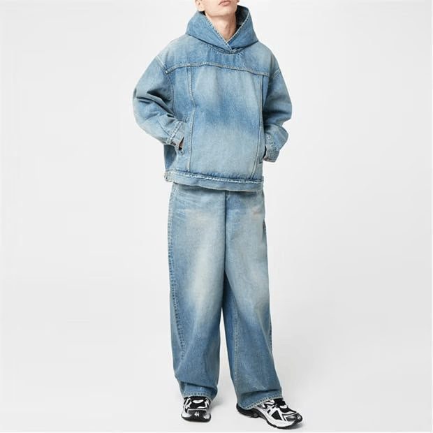 Balenciaga Oversized Denim Oth Hoodie Size US M / EU 48-50 / 2 - 4 Thumbnail