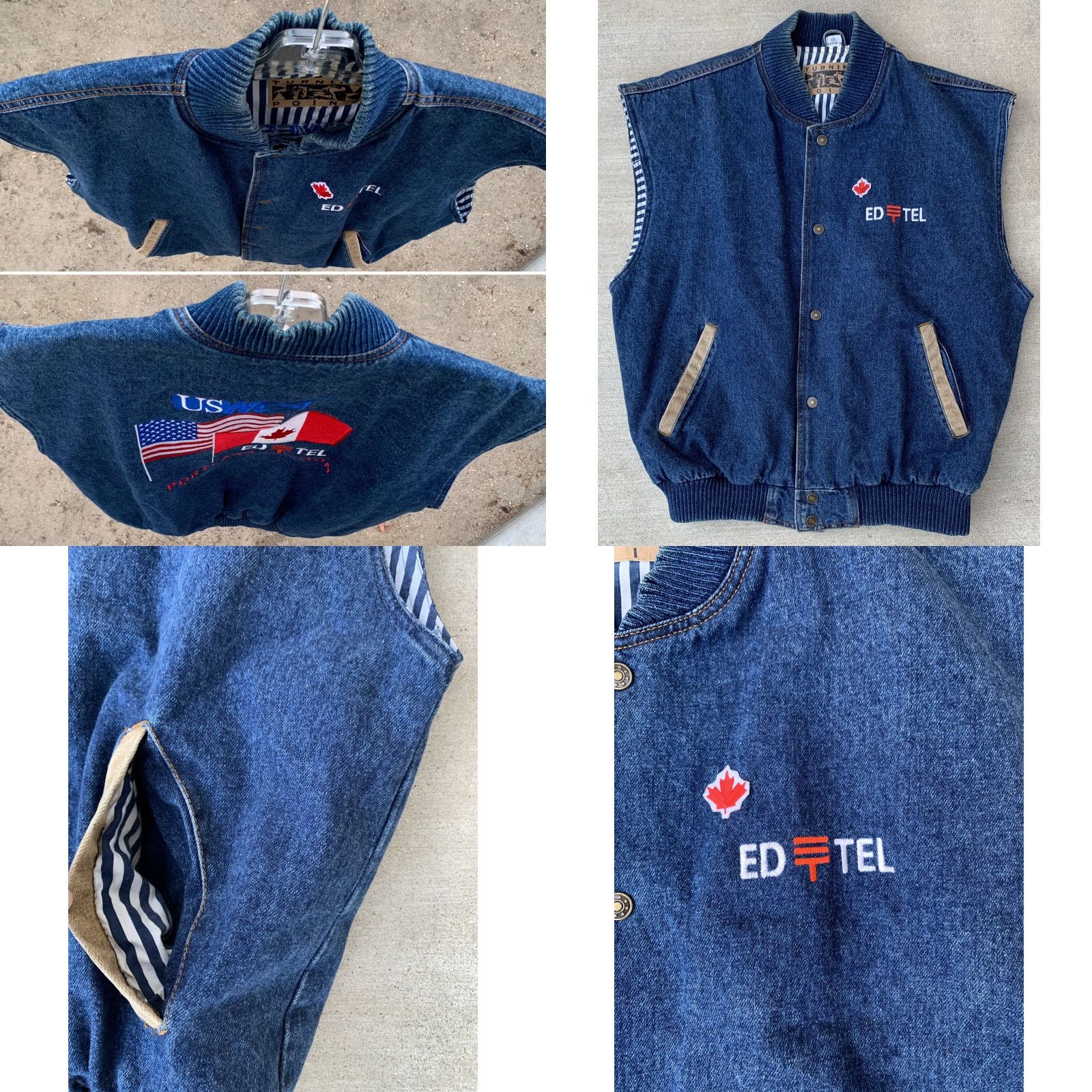 Denime Vintage Turning Point Denim Vest Cowboy US West Ed Portland Oregon Embroidered Blue M Mens Size US M / EU 48-50 / 2 - 8 Thumbnail