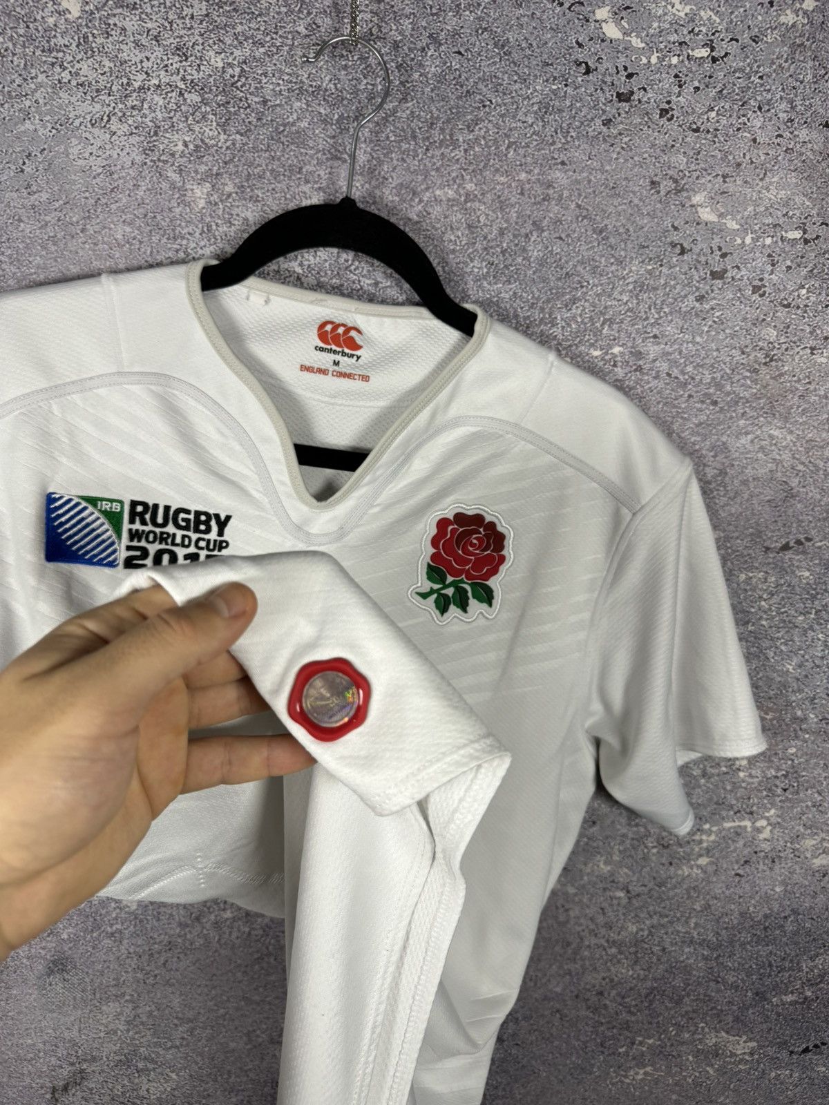 Canterbury of New Zealand England Rugby Union 2015 World Cup Canterbury Jersey Medium Size US M / EU 48-50 / 2 - 9 Thumbnail