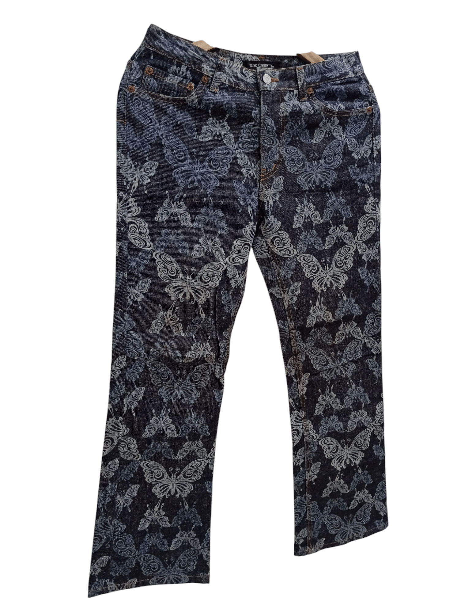 Japanese Brand × Vintage 🔥🔥Ozone Community Full Print Butterfly Motif Pants Jeans Size US 28 / EU 44 - 2 Thumbnail