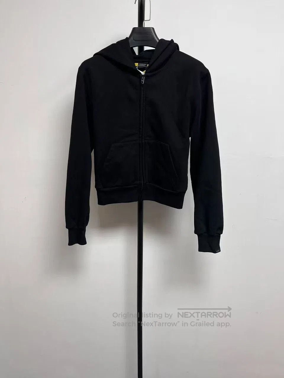 Balenciaga Balenciaga Solid Short Hooded Zip Jacket. Size L / US 10 / IT 46 - 1 Thumbnail