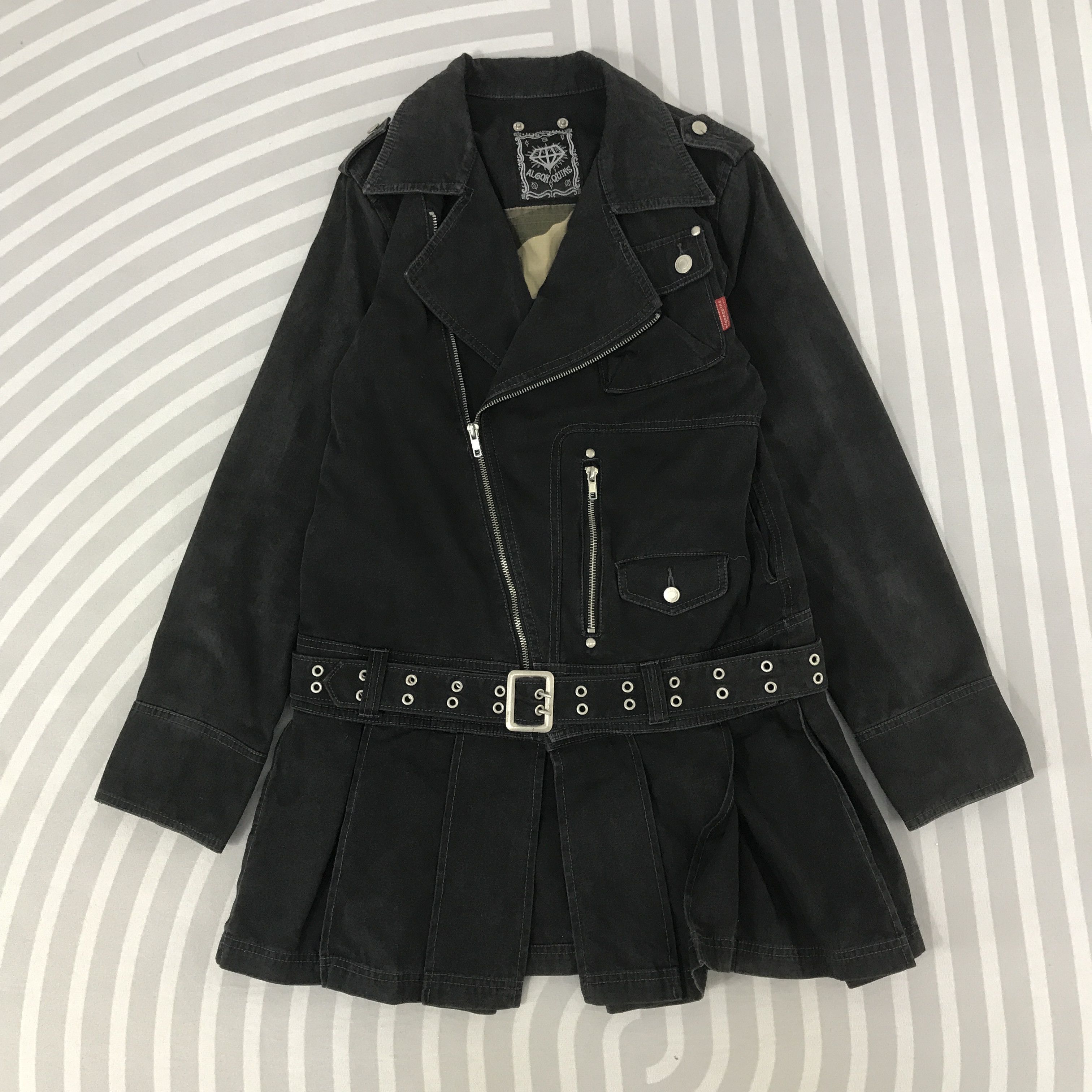 Japanese Brand Vintage Algon Quins japan style fashion Punk black Jacket Size US S / EU 44-46 / 1 - 1 Thumbnail