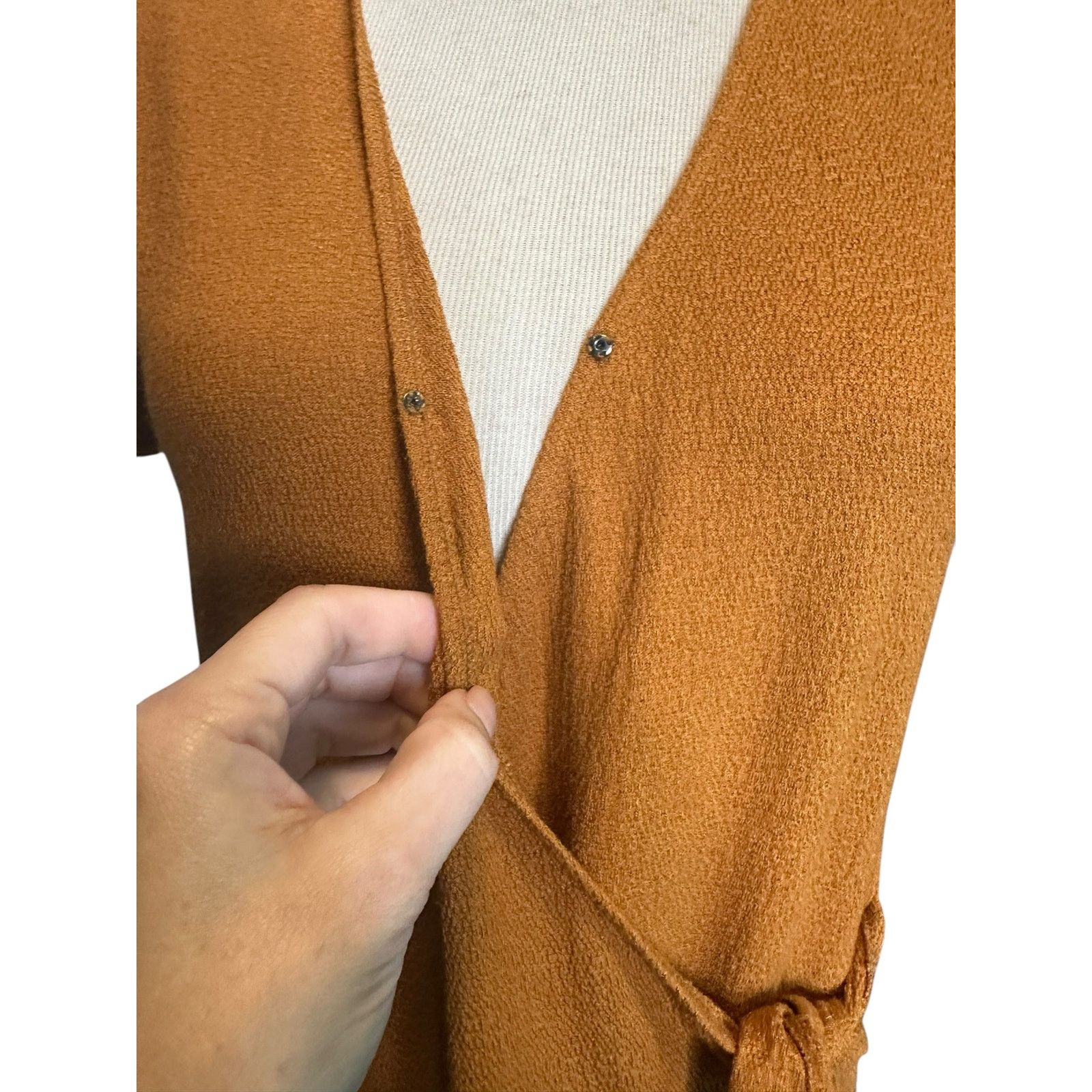 Madewell Madewell Golden Pecan faux wrap mini dress size XS Size XS / US 0-2 / IT 36-38 - 8 Thumbnail