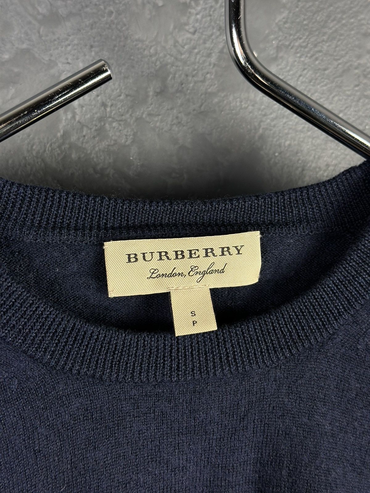 Burberry Mens Burberry London Merino Wool Sweater Jumper Pullover Size US S / EU 44-46 / 1 - 4 Thumbnail