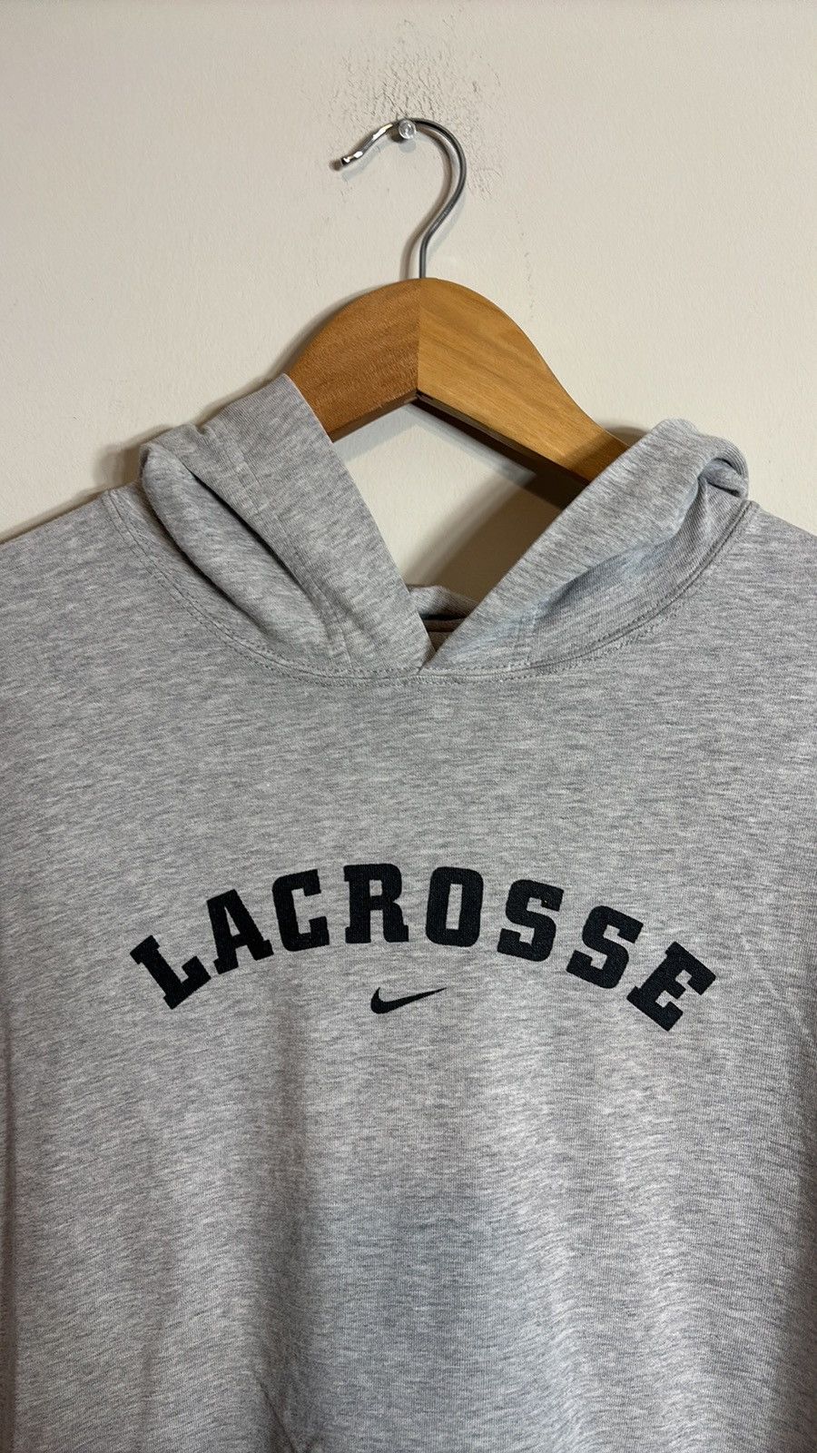 Nike × Vintage Vintage Nike Lacrosse Center Swoosh Hoodie Size US XL / EU 56 / 4 - 2 Thumbnail