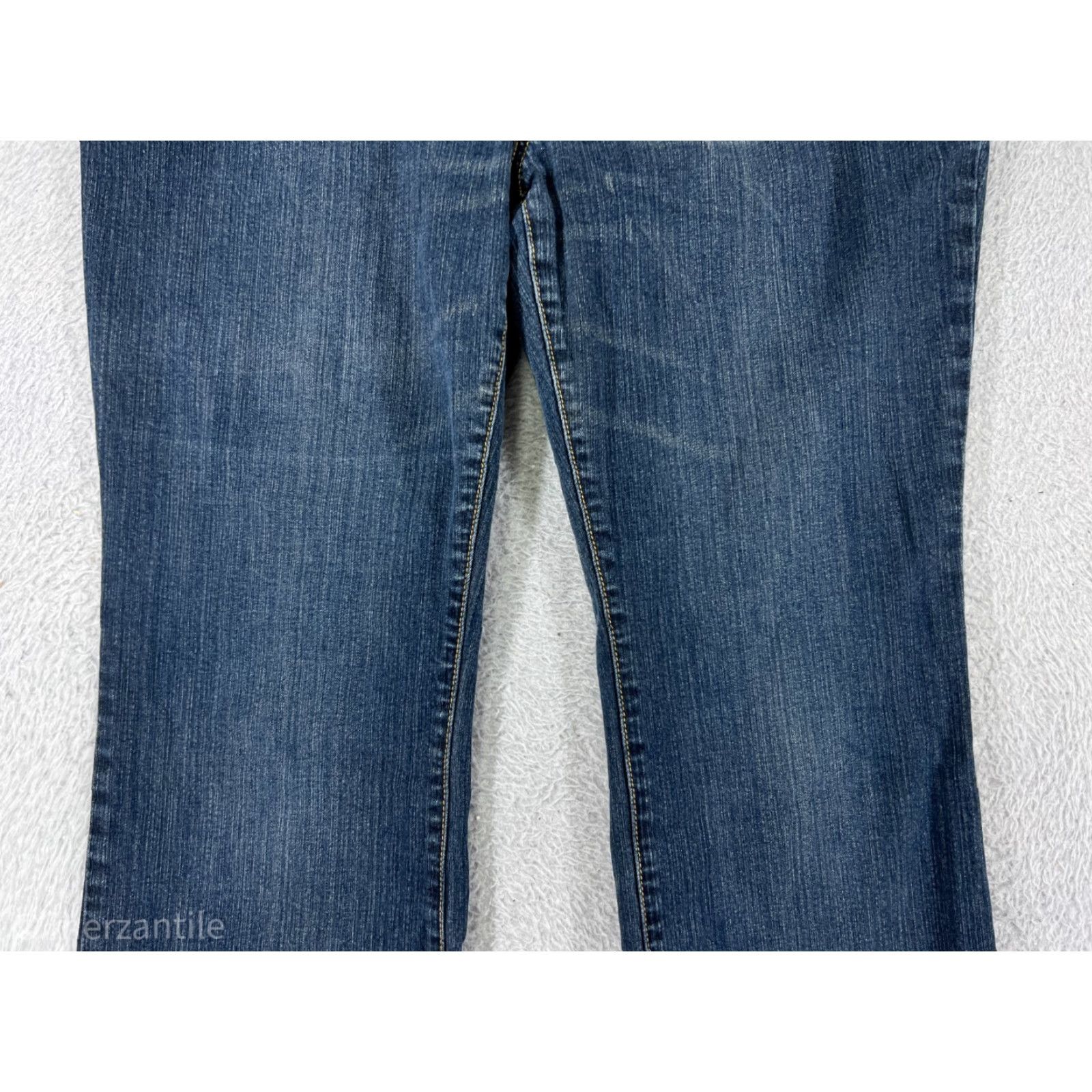Mossimo Mossimo Jeans Womens 15 Blue Denim Bootcut Dark Wash Embroidered Cotton Size 36" / US 14 / IT 50 - 6 Thumbnail