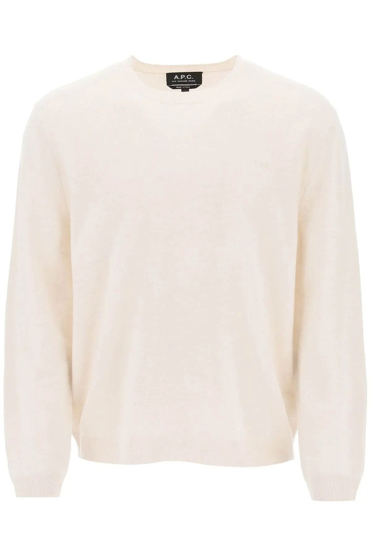 image of A P C O1S22I1N1223 Matt Loose Fit Wool Sweater In Ivory, Men's (Size Medium)