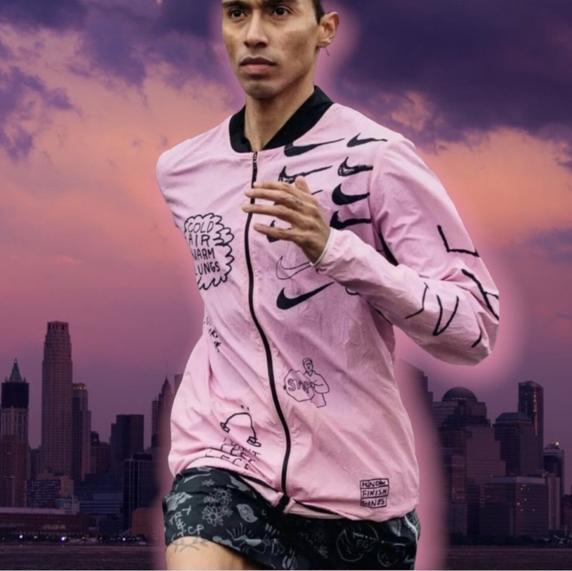 Nike 🆕 Nike Nathan run🏃🏽 Bell 🔔 Windbreaker wind💨 Jacket Size US M / EU 48-50 / 2 - 1 Thumbnail