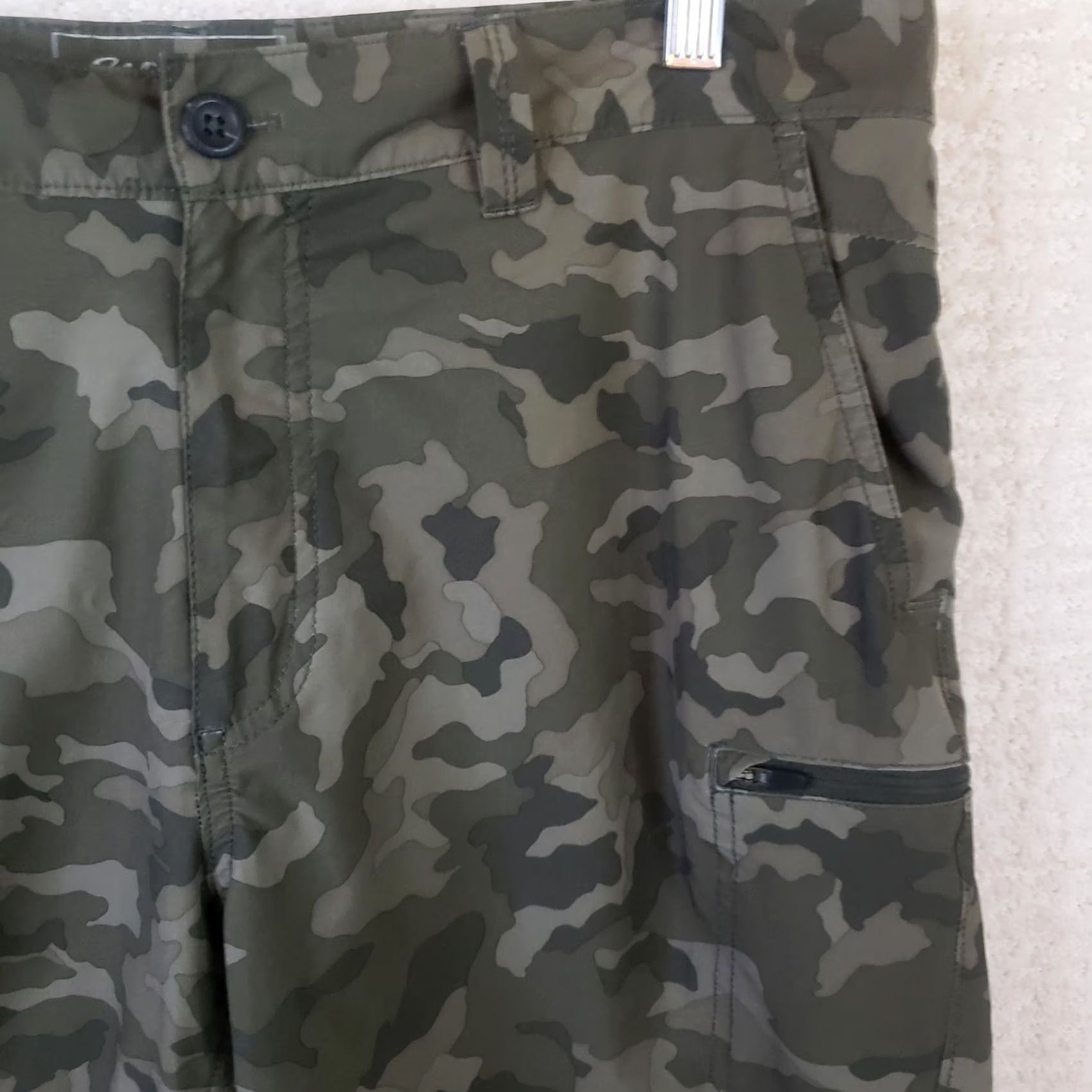 Eddie Bauer Eddie Bauer Flexion Amphib Shorts Men 34W Green Camo Cargo Pocket 10in Inseam Regular Rise Size US 34 / EU 50 - 4 Thumbnail