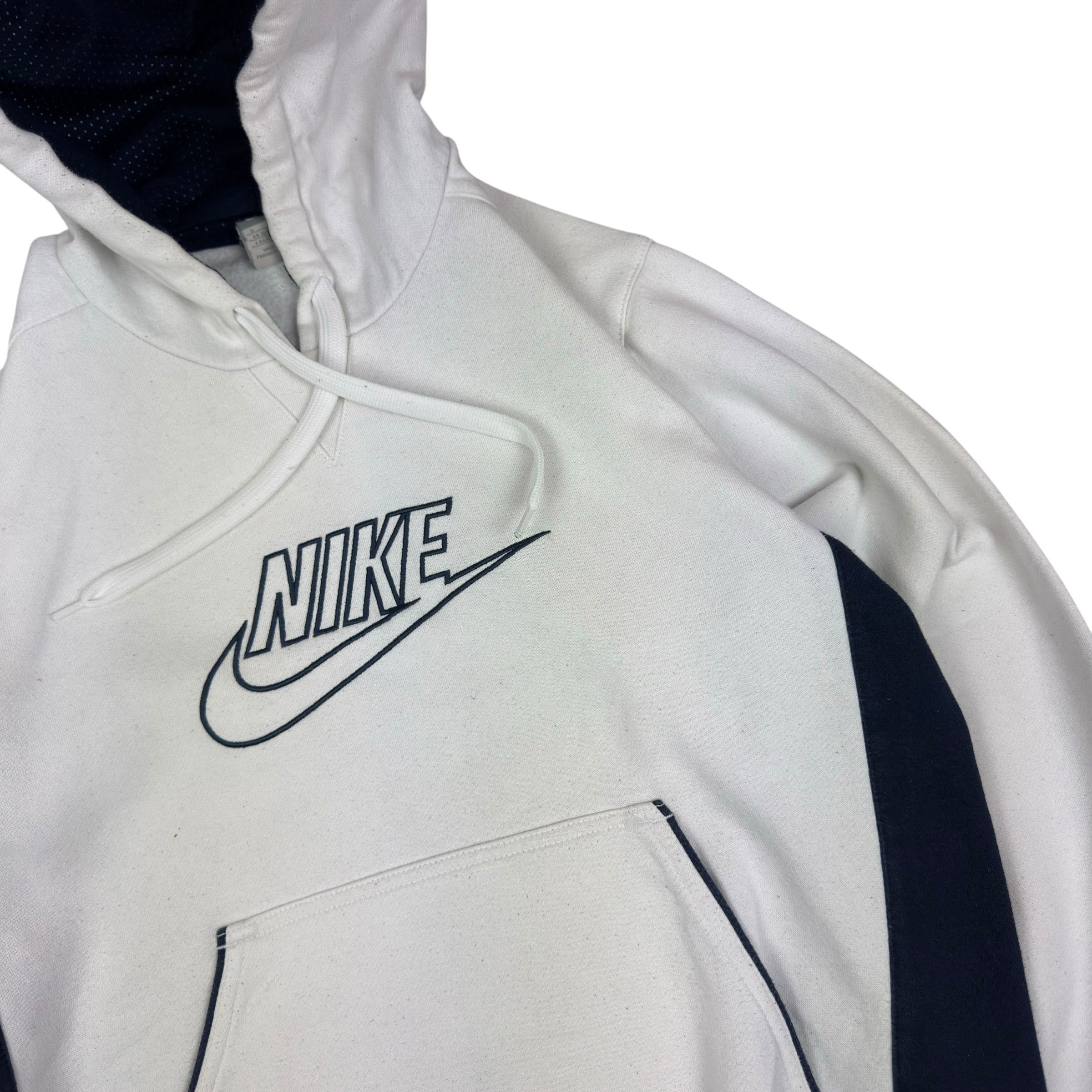 Nike Nike Men's White Black Swoosh Spellout Fleece Hoodie Small Size US S / EU 44-46 / 1 - 6 Thumbnail