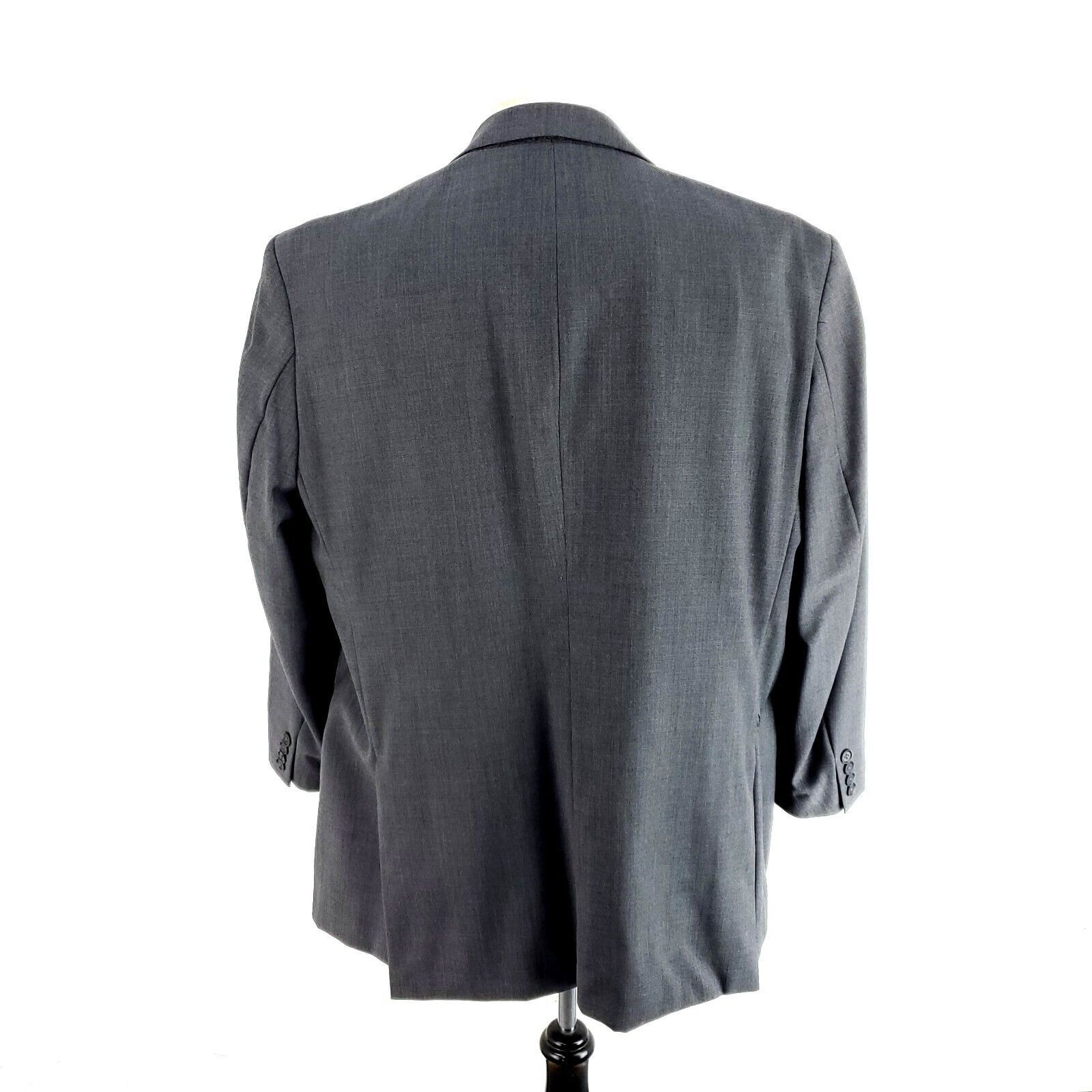 Pronto Uomo Pronto Uomo Wool 2 Button 2 Piece Suit 44R Portly Gray 40/28 Size 44R - 6 Thumbnail